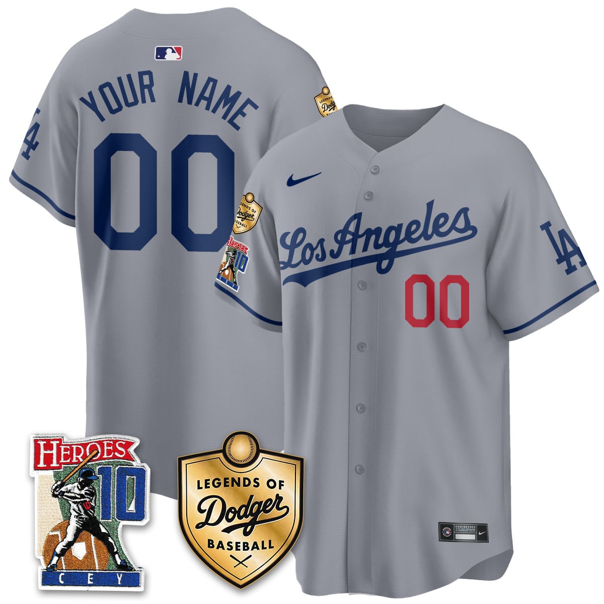 Alternative view of Dodgers Legends Jersey Cream - Nike Dodgers Legends Jersey - Cream