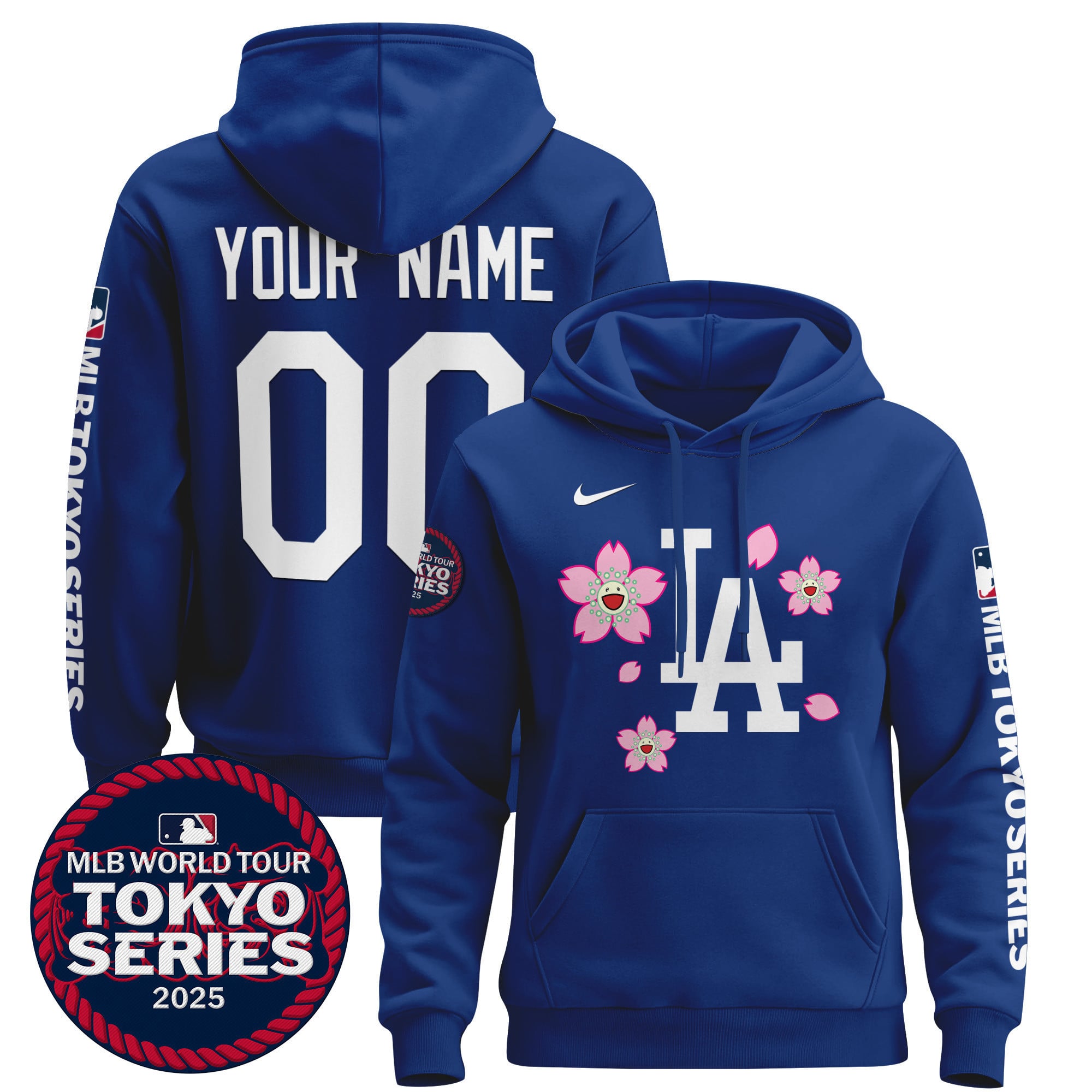 Alternative view of Dodgers Tokyo Series Hoodie - Nike Dodgers Tokyo Series White Hoodie