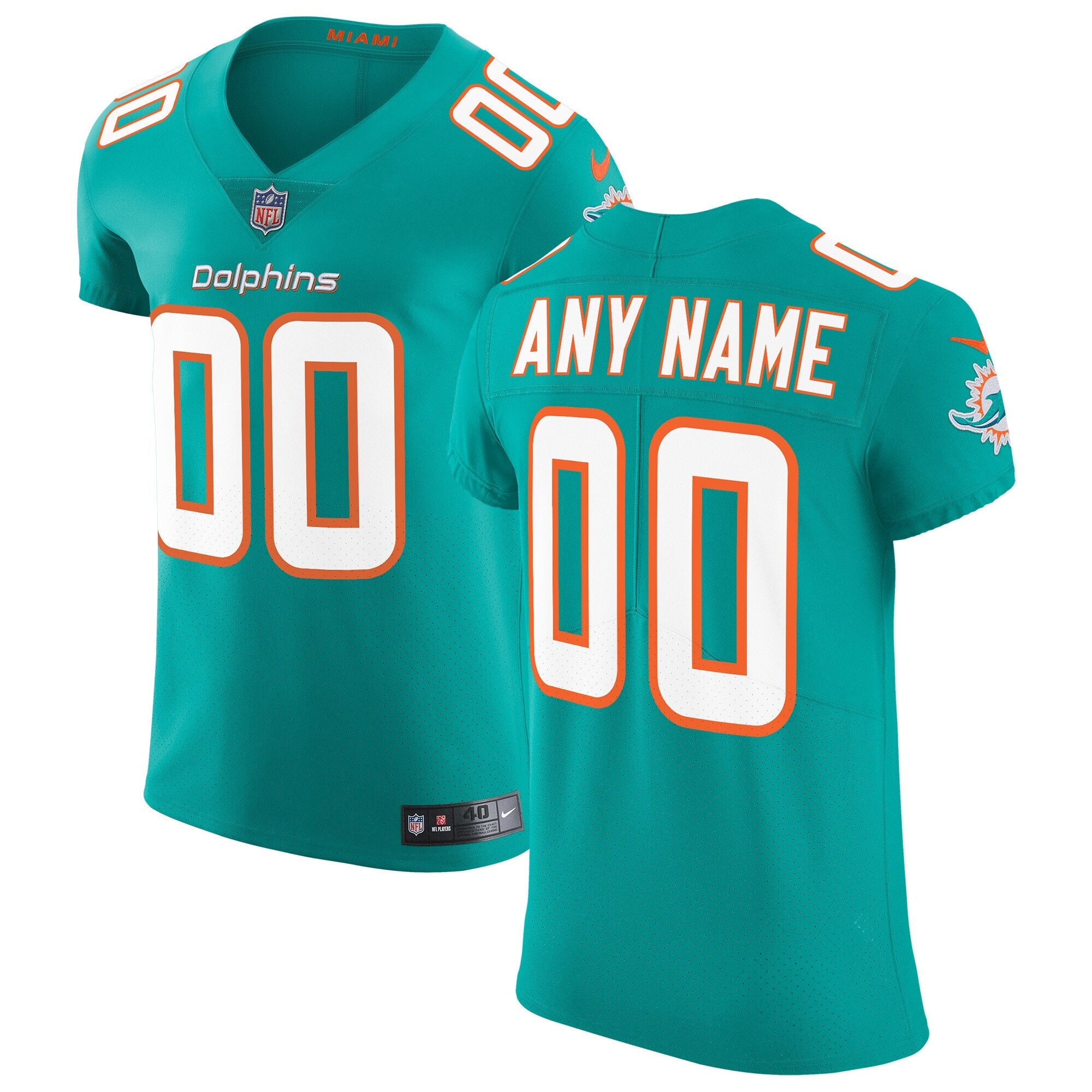Dolphins Aqua Custom Jersey - Nike - Personalized NFL Style!