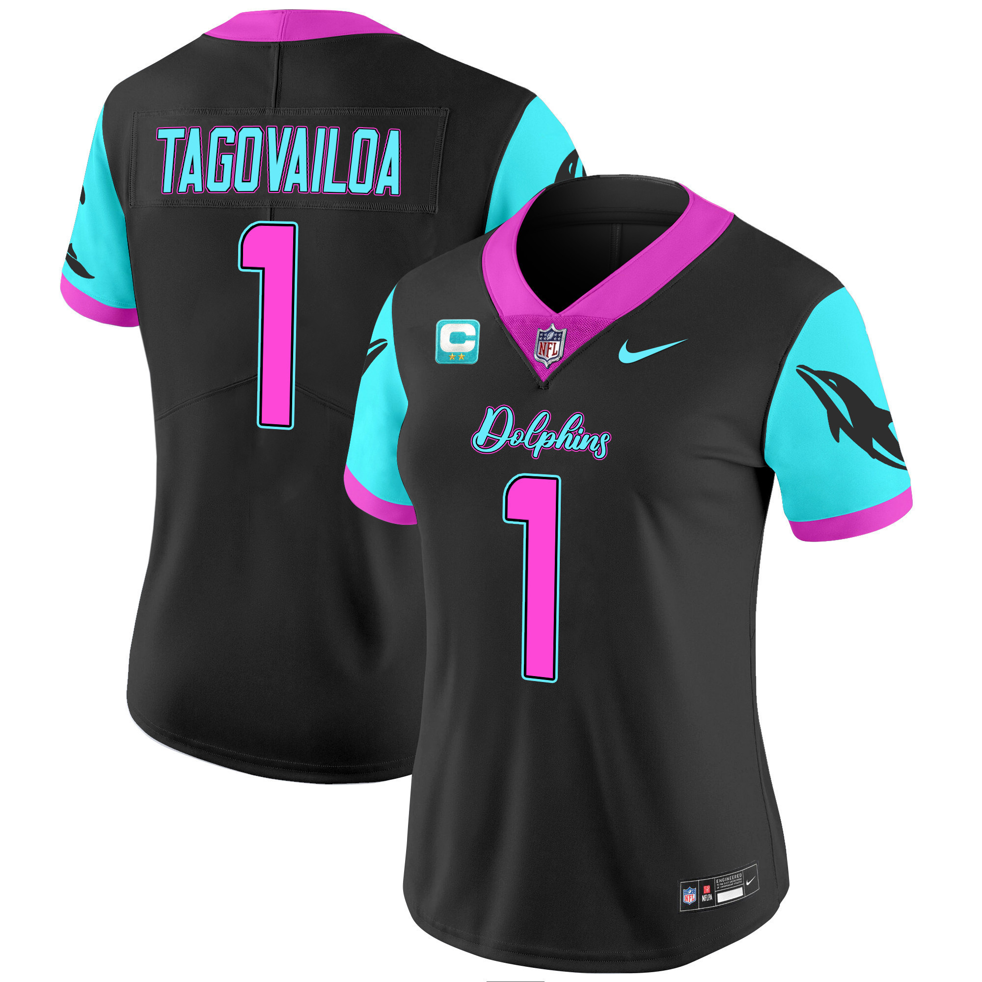 Dolphins Tagovailoa Black Jersey - Nike Dolphins Tagovailoa Black