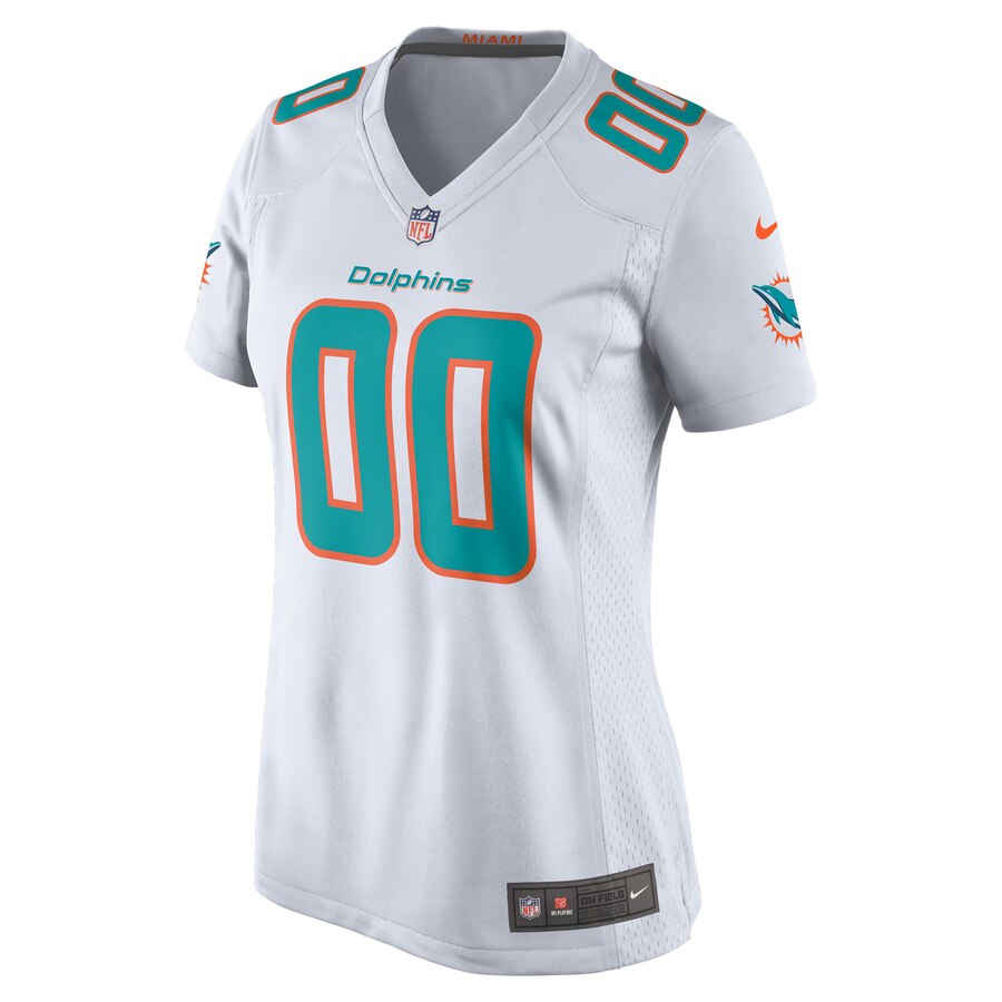 Alternative view of Dolphins White Aqua Jersey - Nike Dolphins White Aqua Custom Jersey