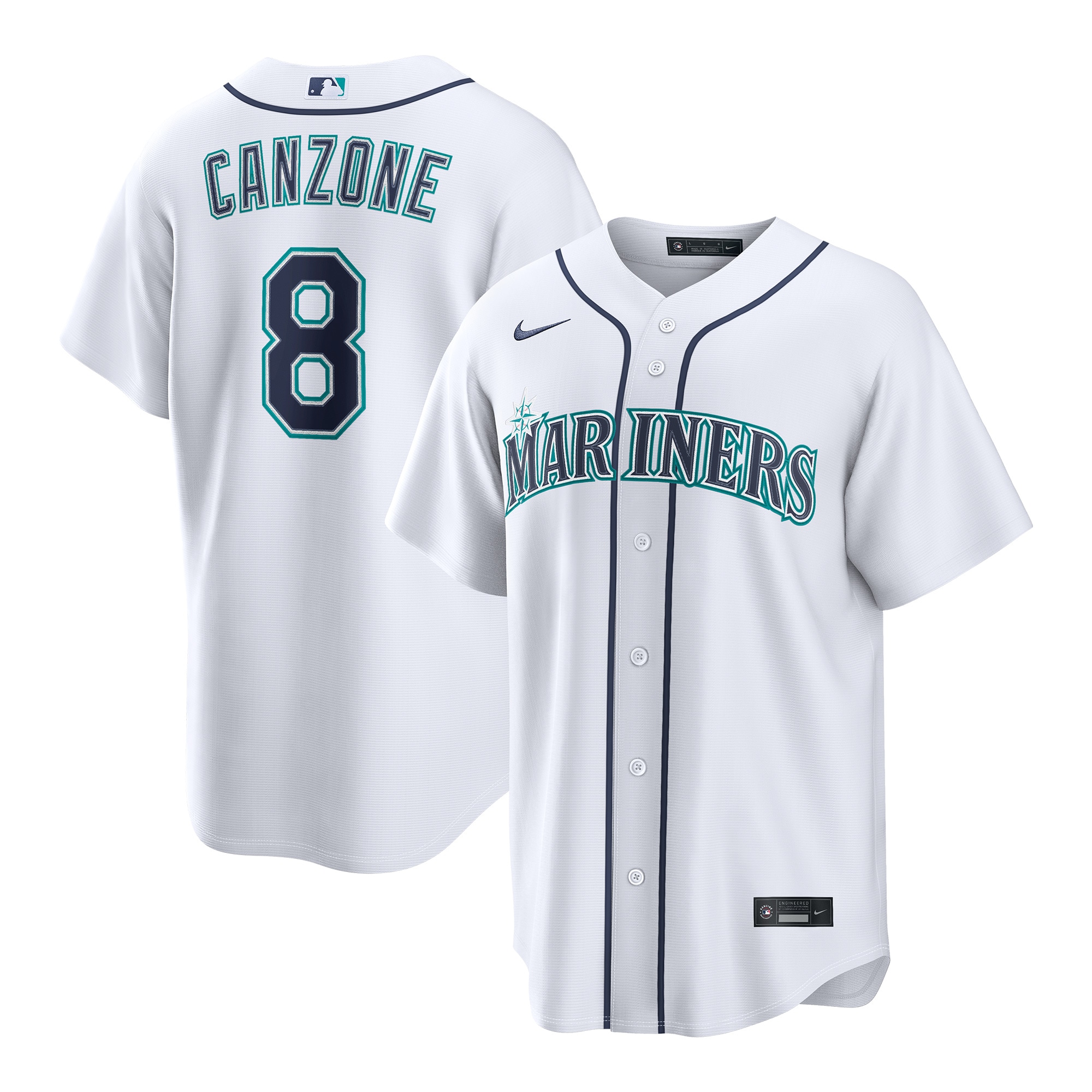 Dominic Canzone Seattle Mariners Home Jersey - White