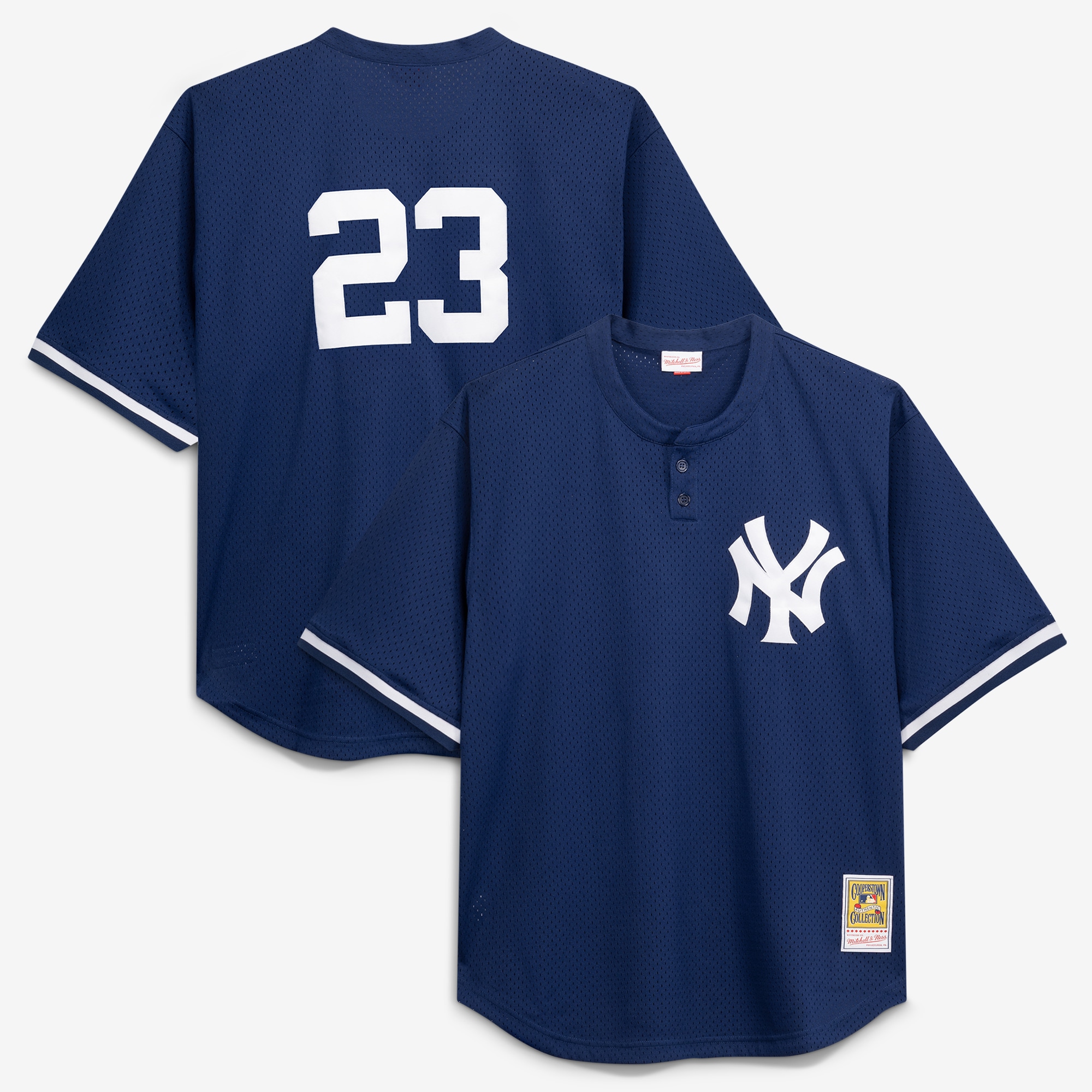 Don Mattingly New York Yankees Cooperstown Collection Big & Tall Mesh Batting Practice Jersey - Navy