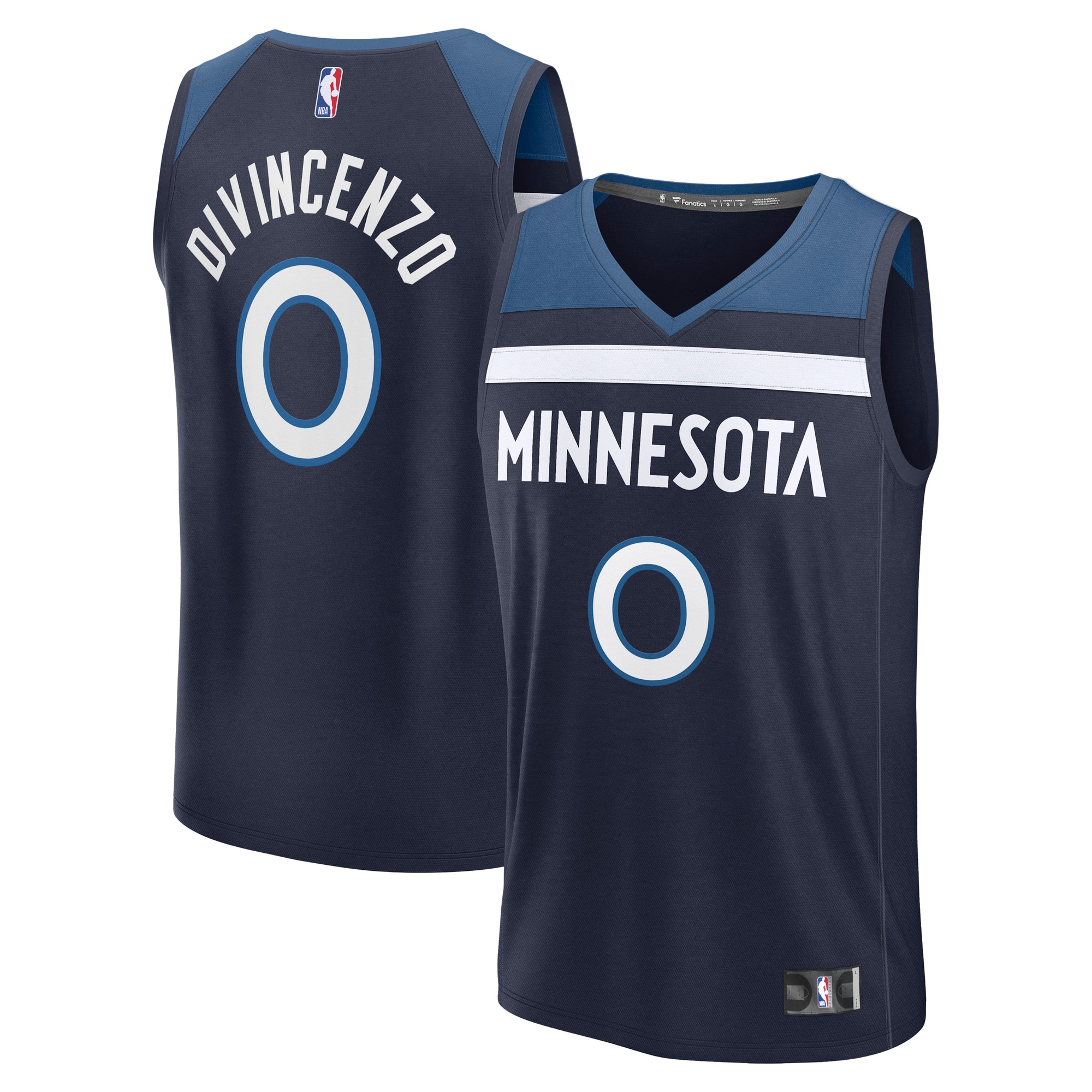 Donte DiVincenzo Minnesota Timberwolves Fanatics Fast Break Player Jersey - Icon Edition - Navy