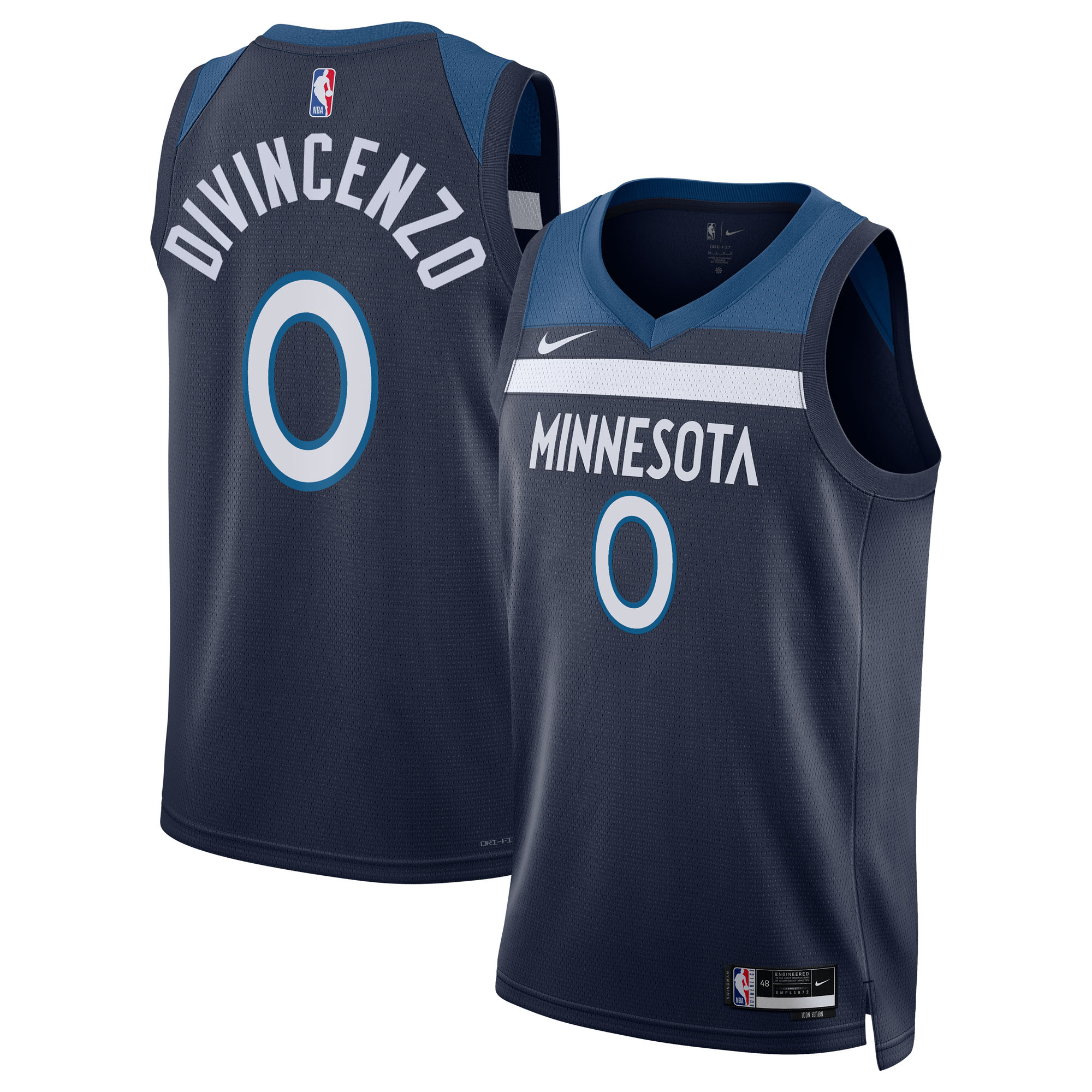 Donte DiVincenzo Minnesota Timberwolves Unisex Swingman Jersey - Icon Edition - Navy