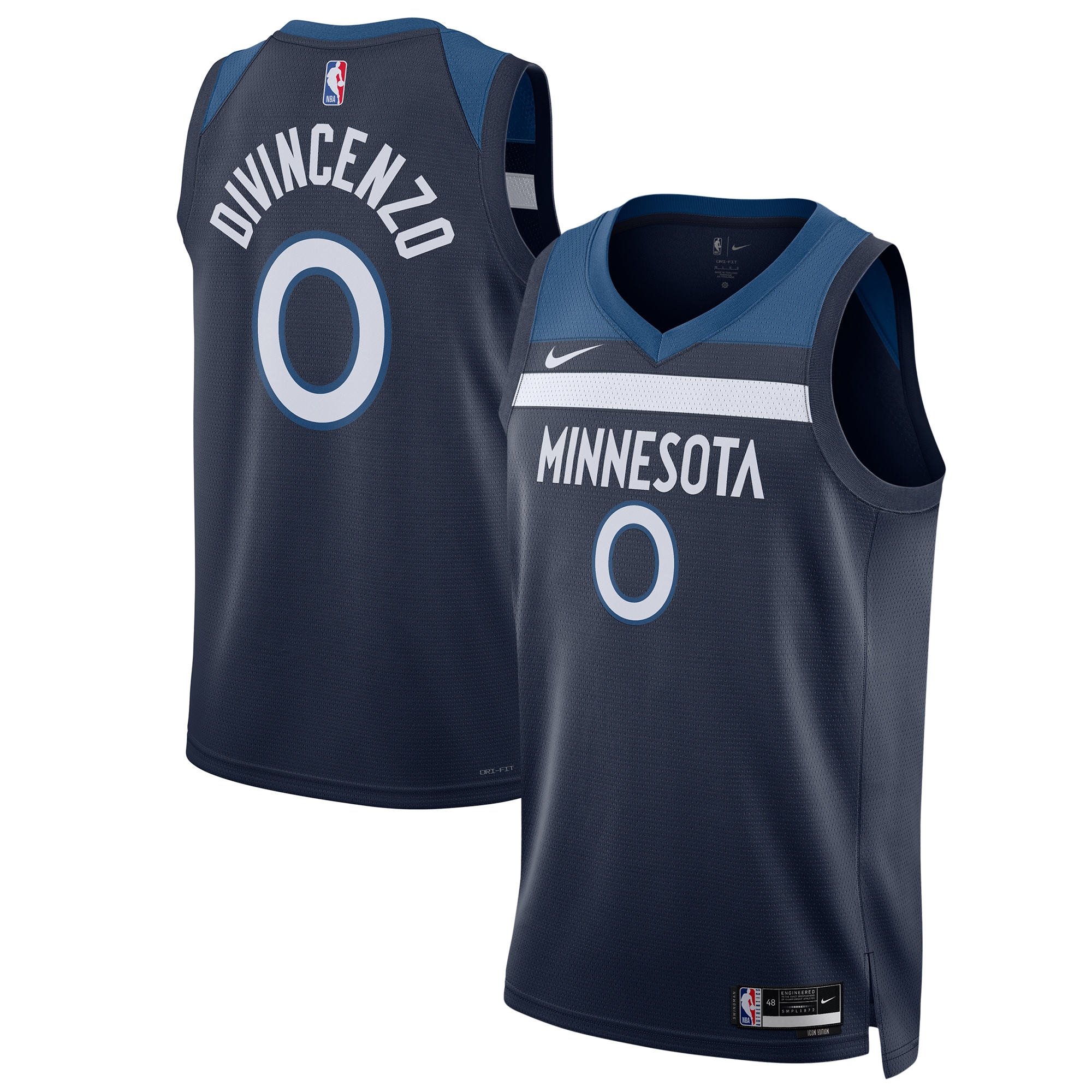 Donte DiVincenzo Minnesota Timberwolves Unisex Swingman Player Jersey - Icon Edition - Navy