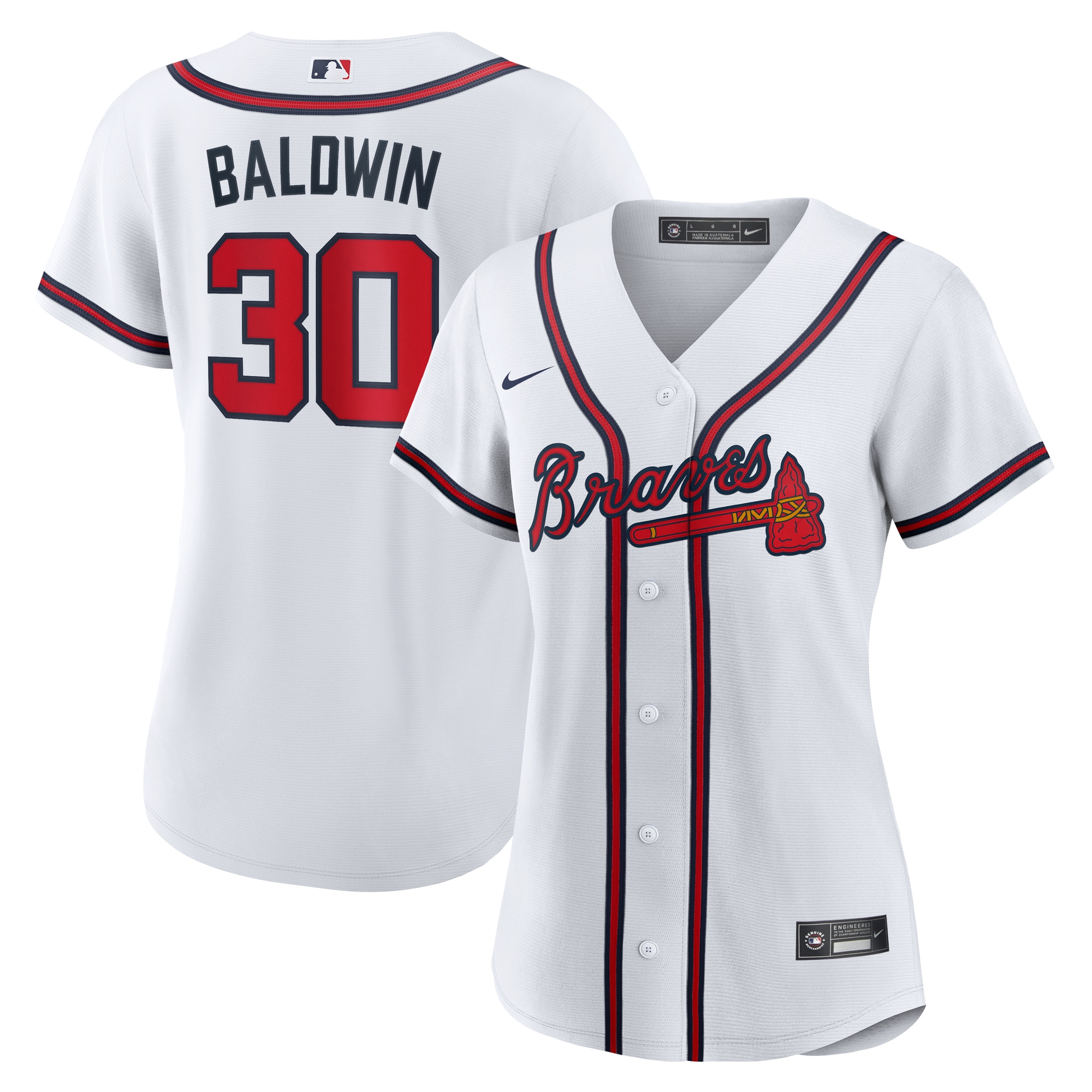 Drake Baldwin Atlanta Braves Women's Home Jersey - White