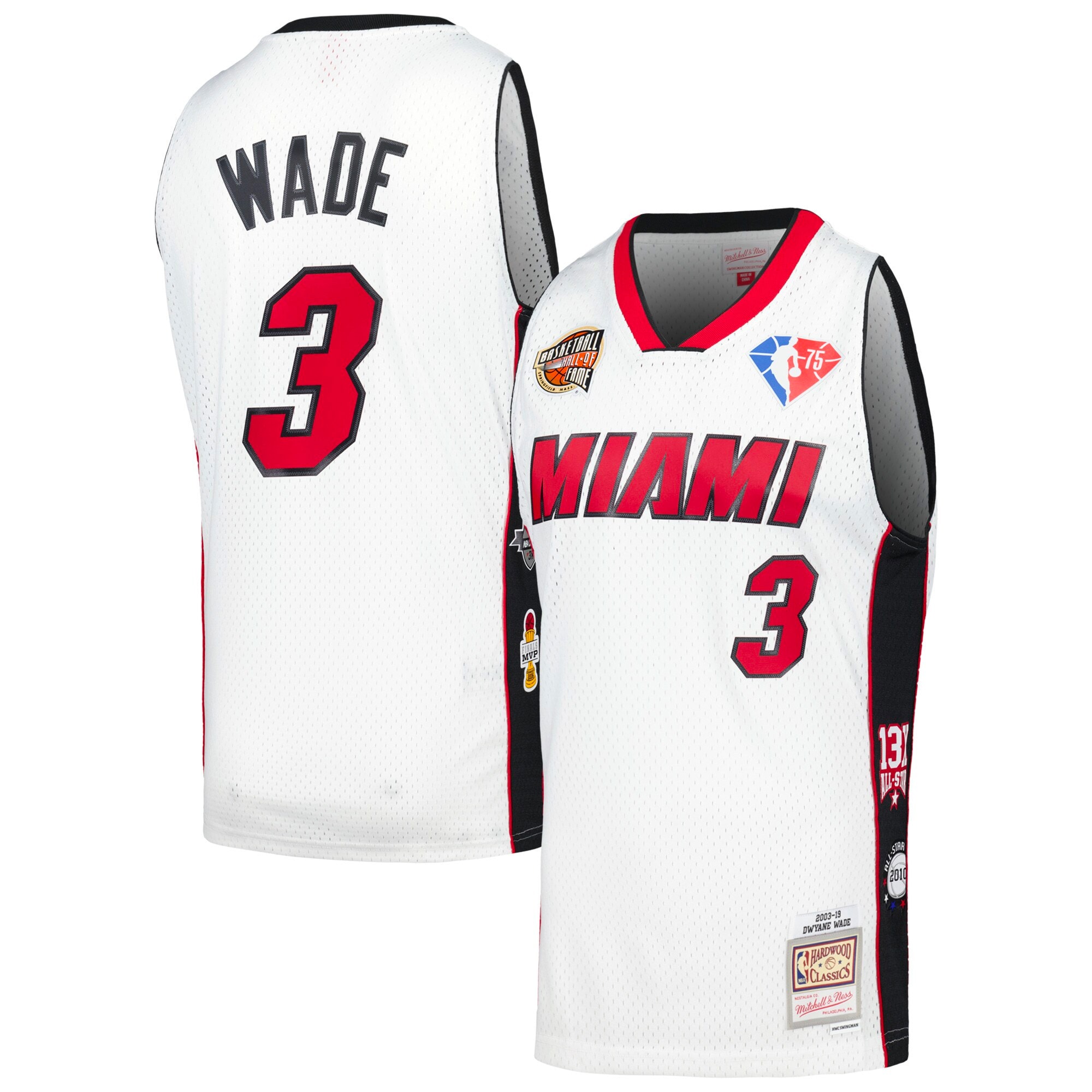 Dwyane Wade Miami Heat Unisex Hall of Fame Class of 2023 Throwback Swingman Jersey - White