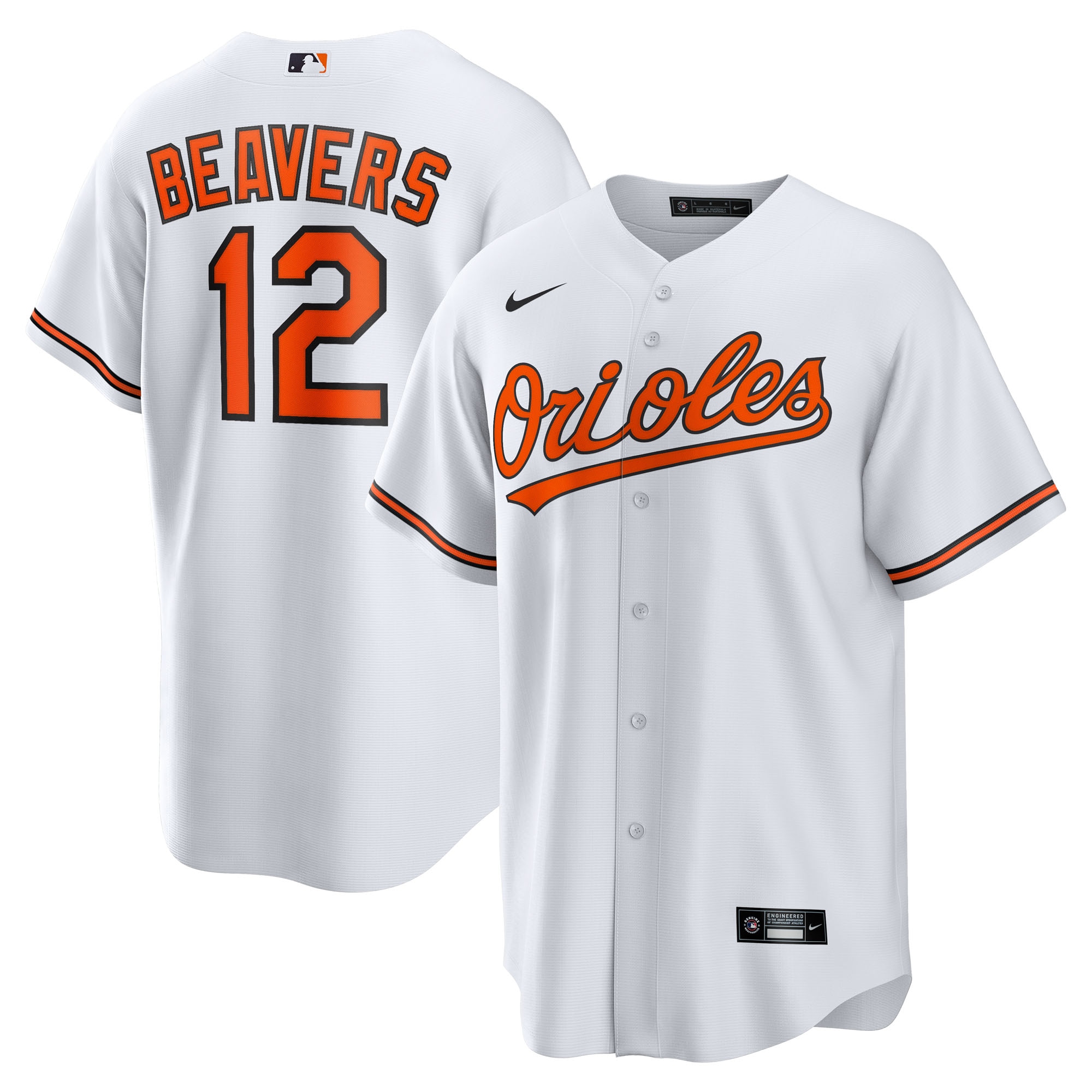 Dylan Beavers Baltimore Orioles Home Jersey - White