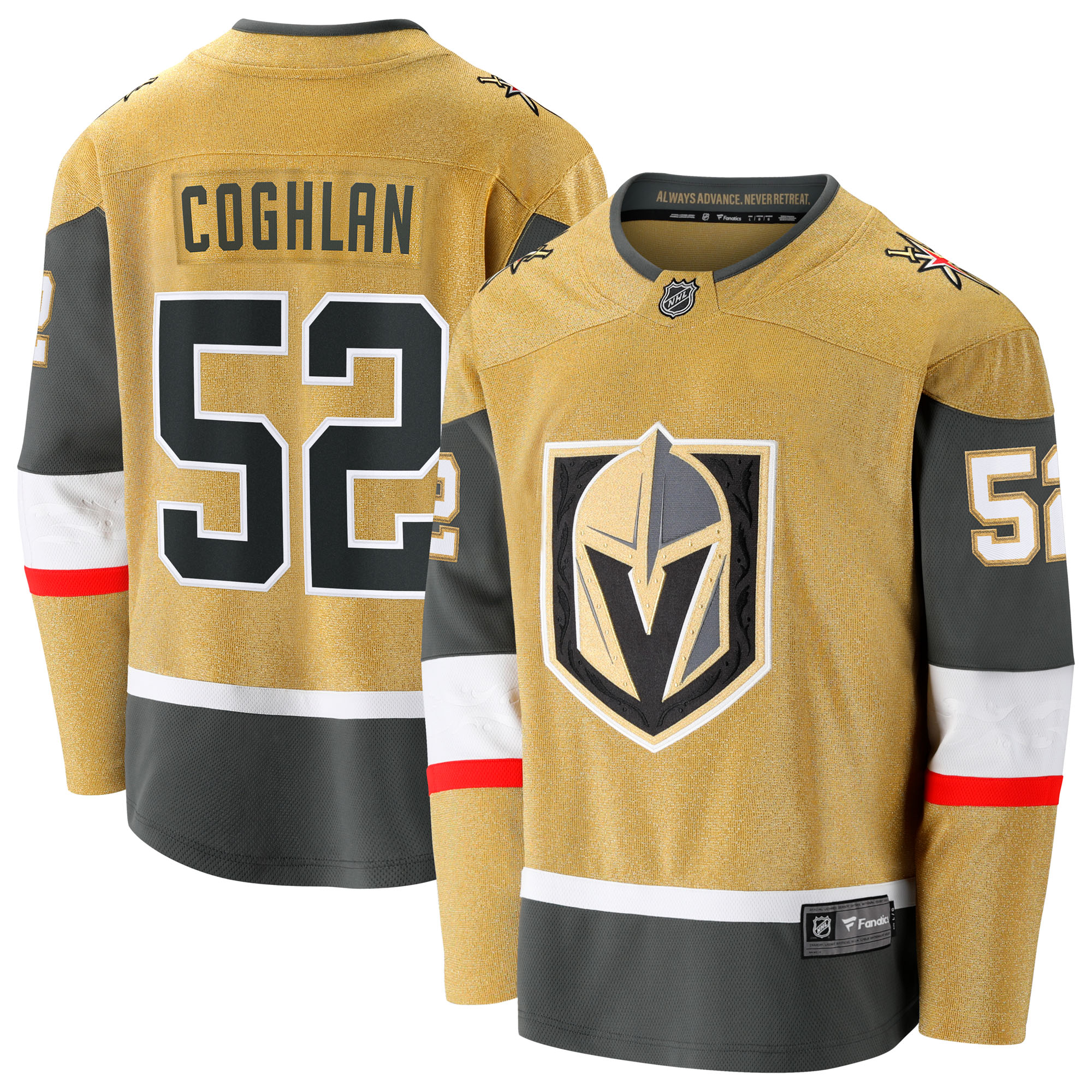 Dylan Coghlan Vegas Golden Knights Fanatics Home Breakaway Jersey - Gold