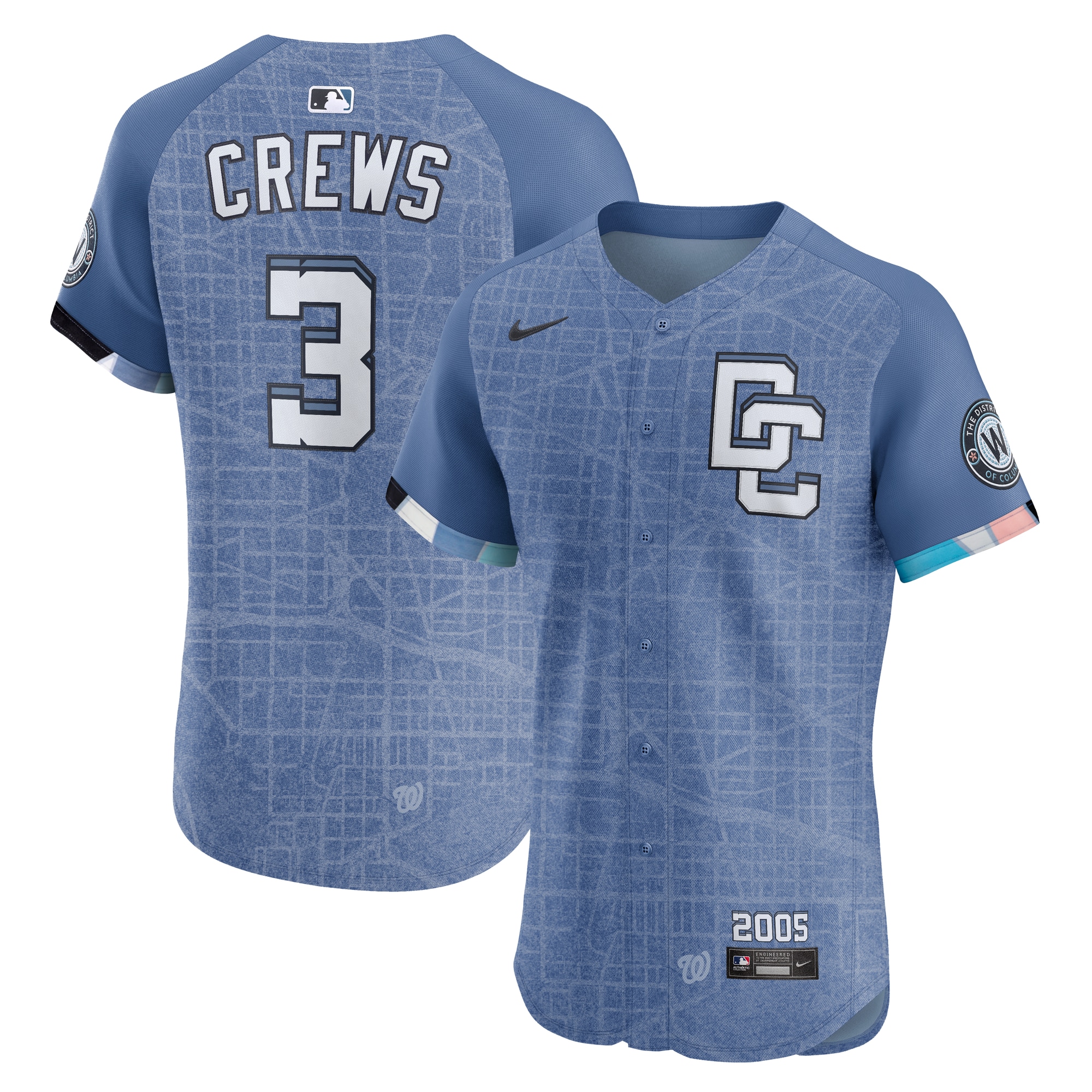 Dylan Crews Washington Nationals 2025 City Connect Elite Player Jersey - Blue