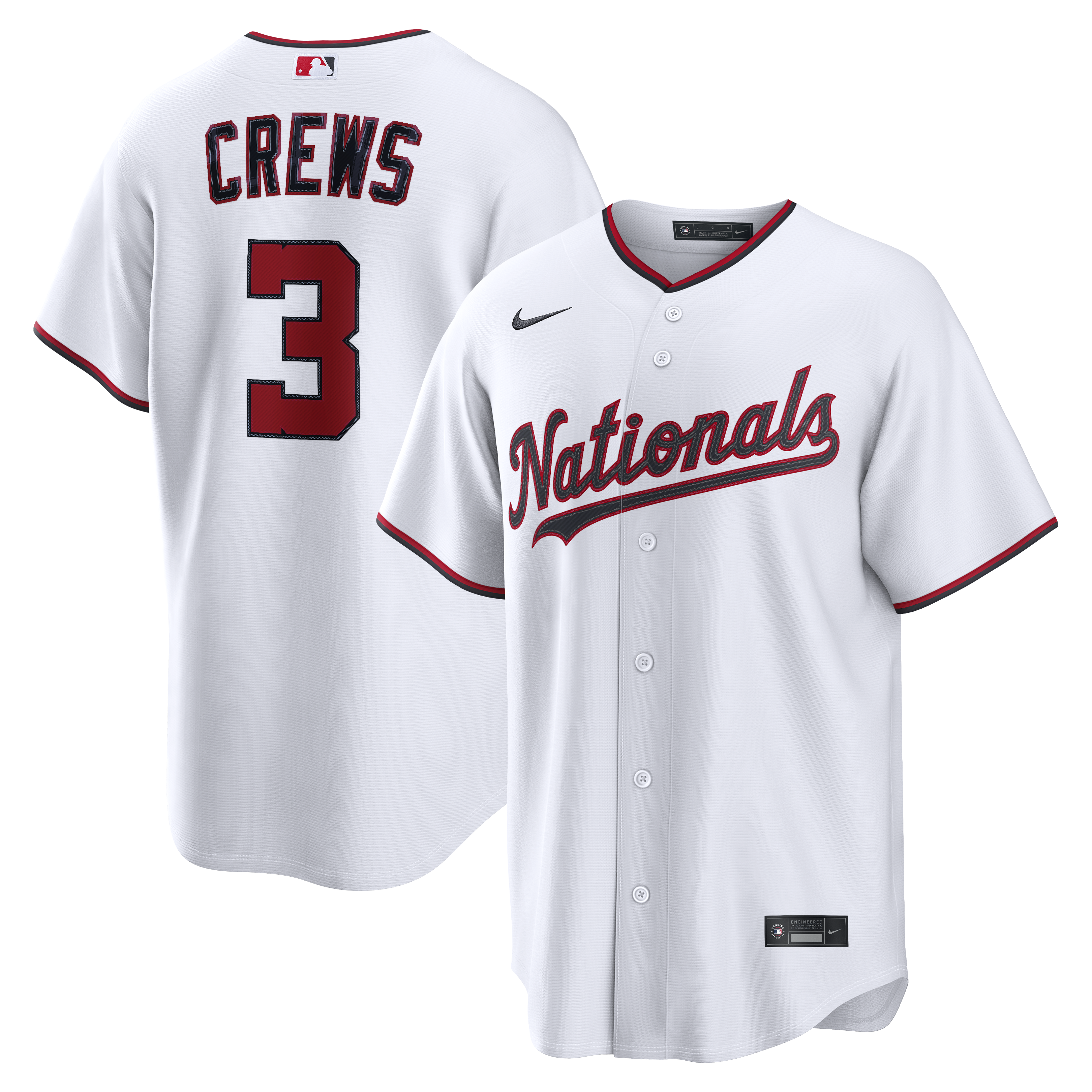 Dylan Crews Washington Nationals Home Jersey - White