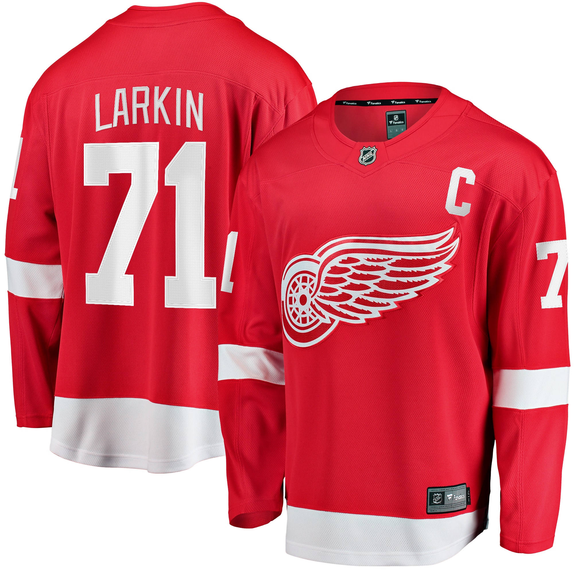 Dylan Larkin Detroit Red Wings Captain Home Breakaway Jersey - Red
