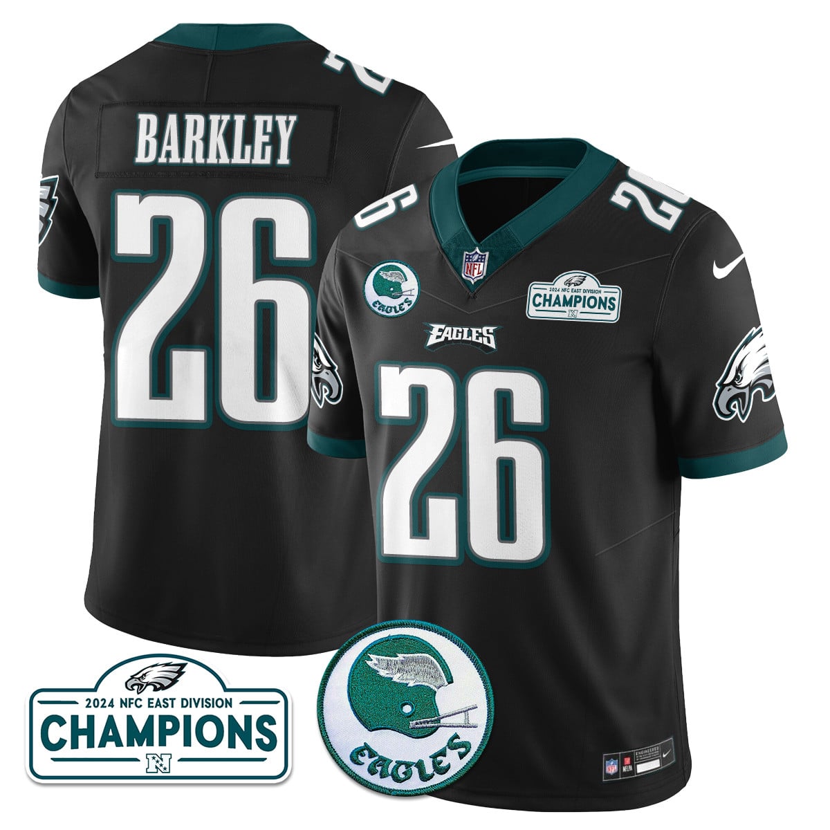 Eagles Barkley #26 Jersey - Nike Eagles Barkley #26 Black Jersey