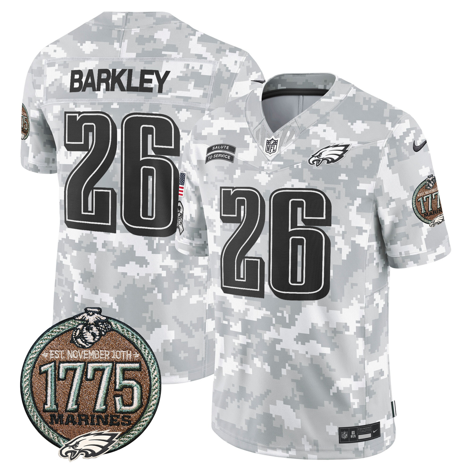 Eagles Barkley Camo Jersey - Nike - Salute to Service