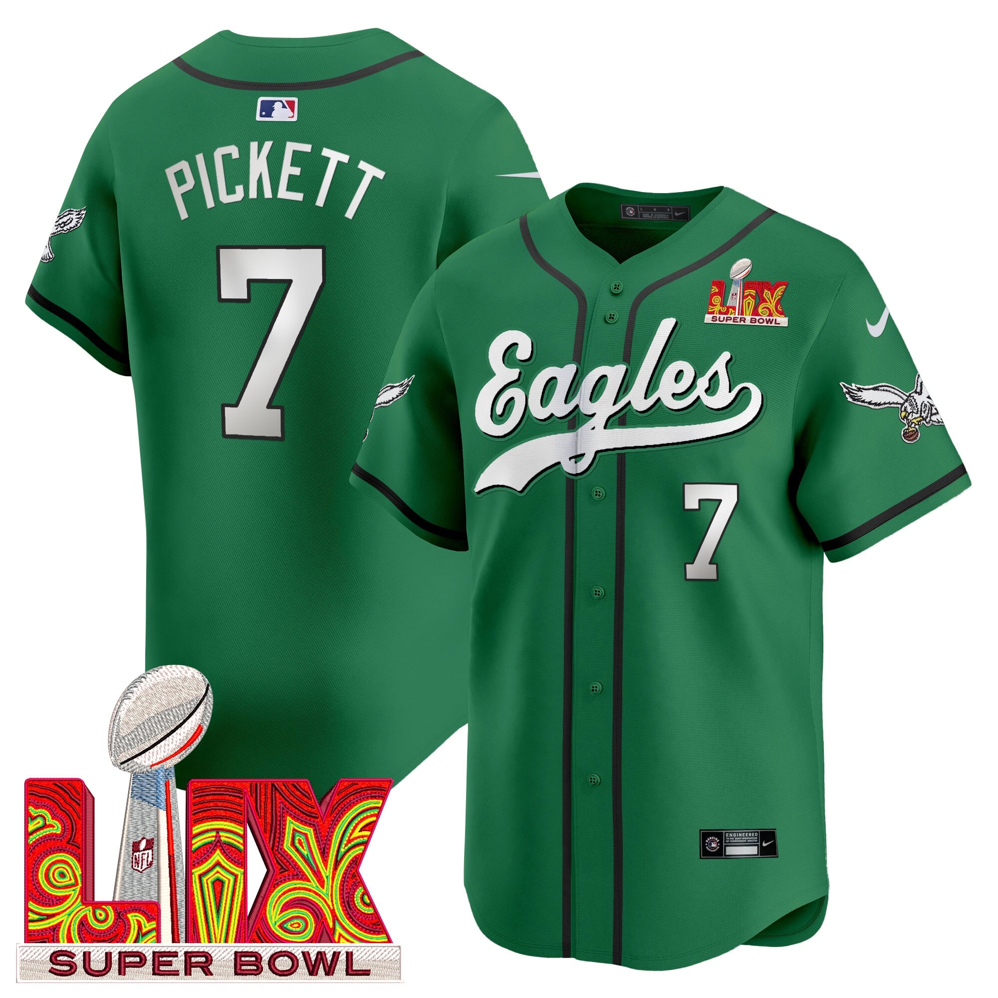 Alternative view of Eagles Barkley Super Bowl Jersey - Nike Eagles Barkley #26 Jersey