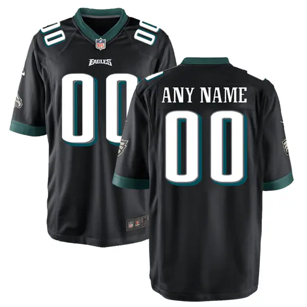 Eagles Black Custom Jersey nike - Nike Eagles Black Custom Jersey 4