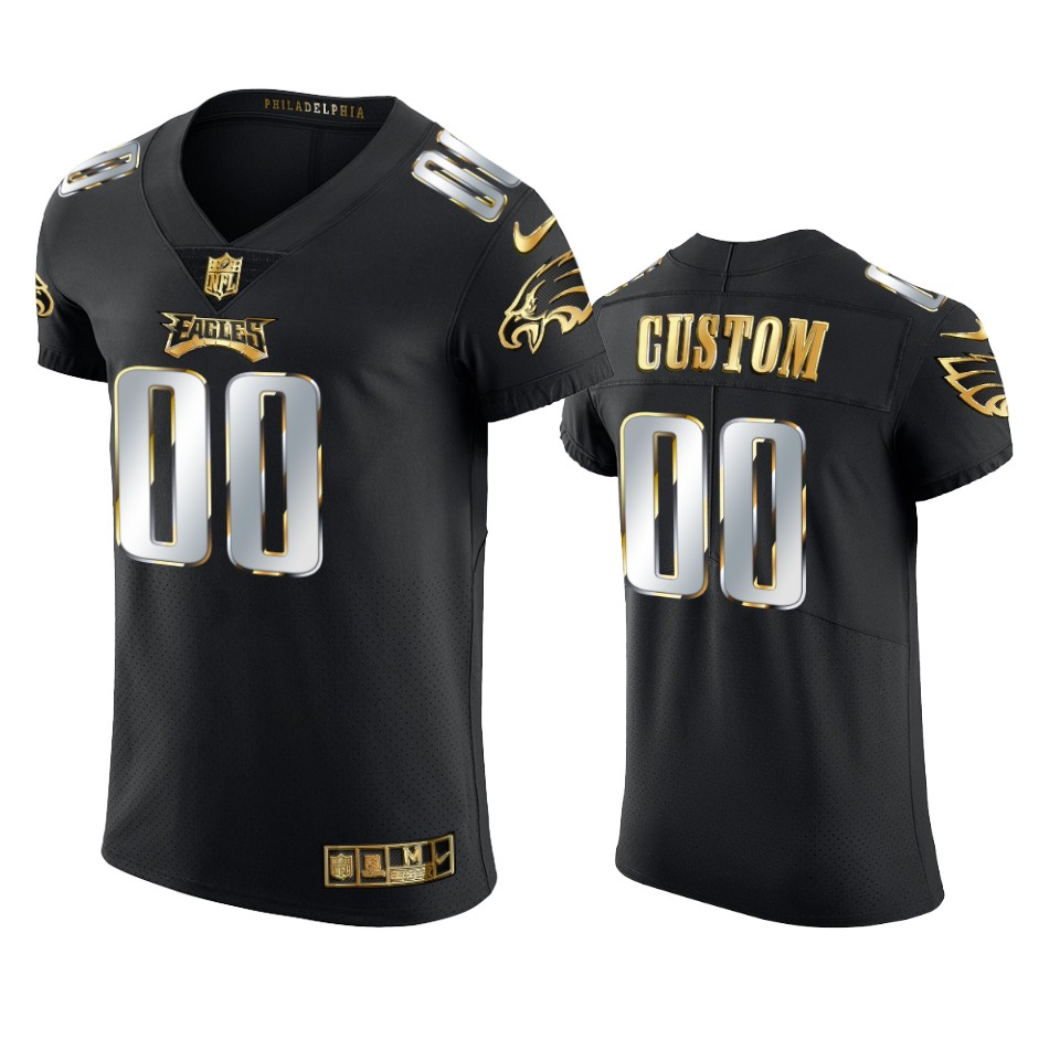Eagles Black Gold Custom Jersey - Nike - Personalized NFL Style