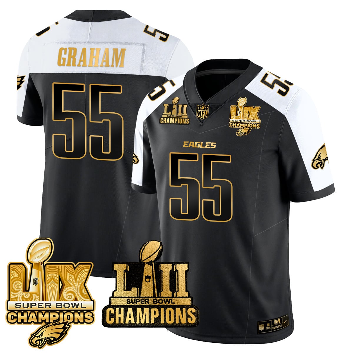 Alternative view of Eagles Super Bowl LII Jersey - Barkley #26 Eagles Super Bowl LII
