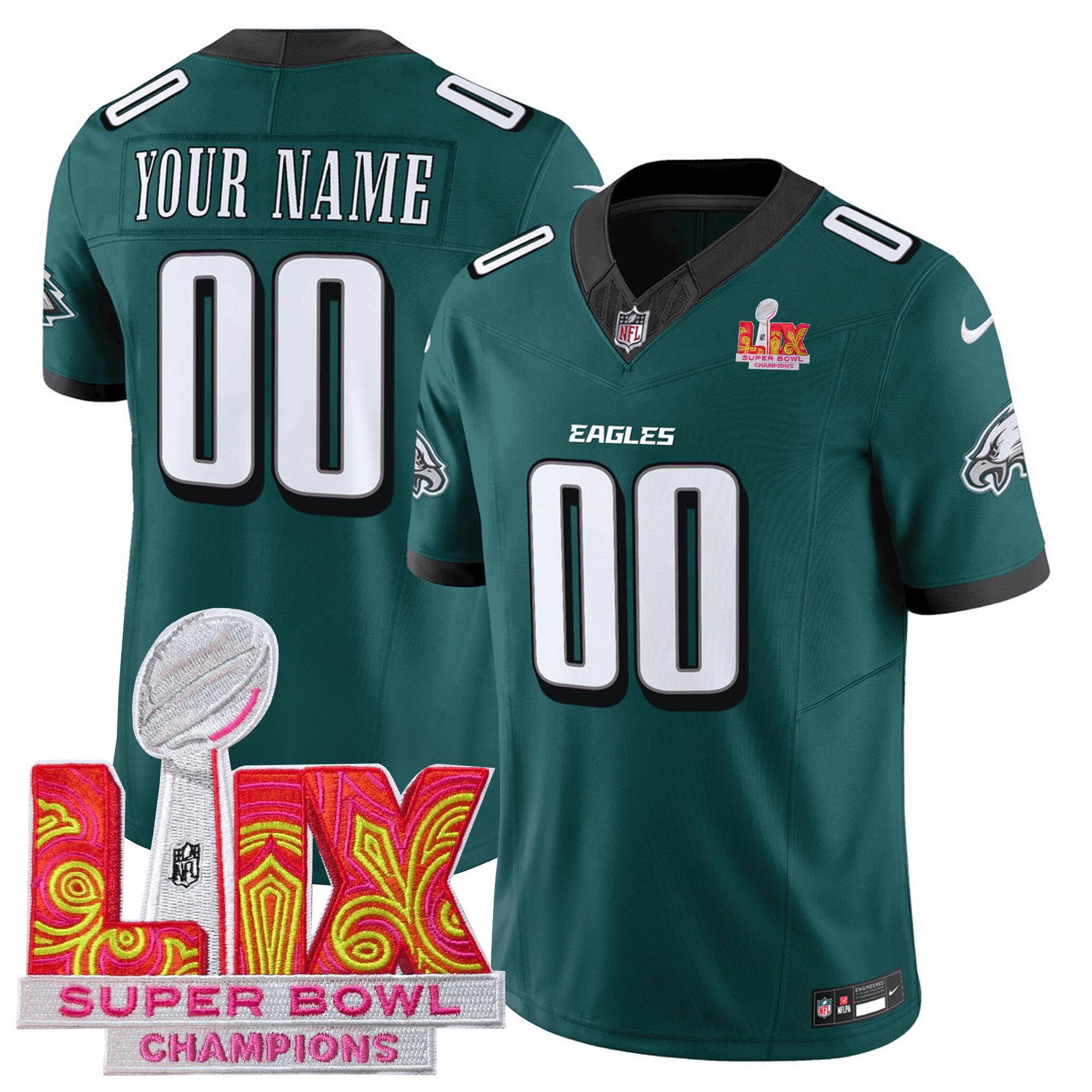 Eagles Super Bowl LII Jersey - Nike Eagles Super Bowl LII Champions 3