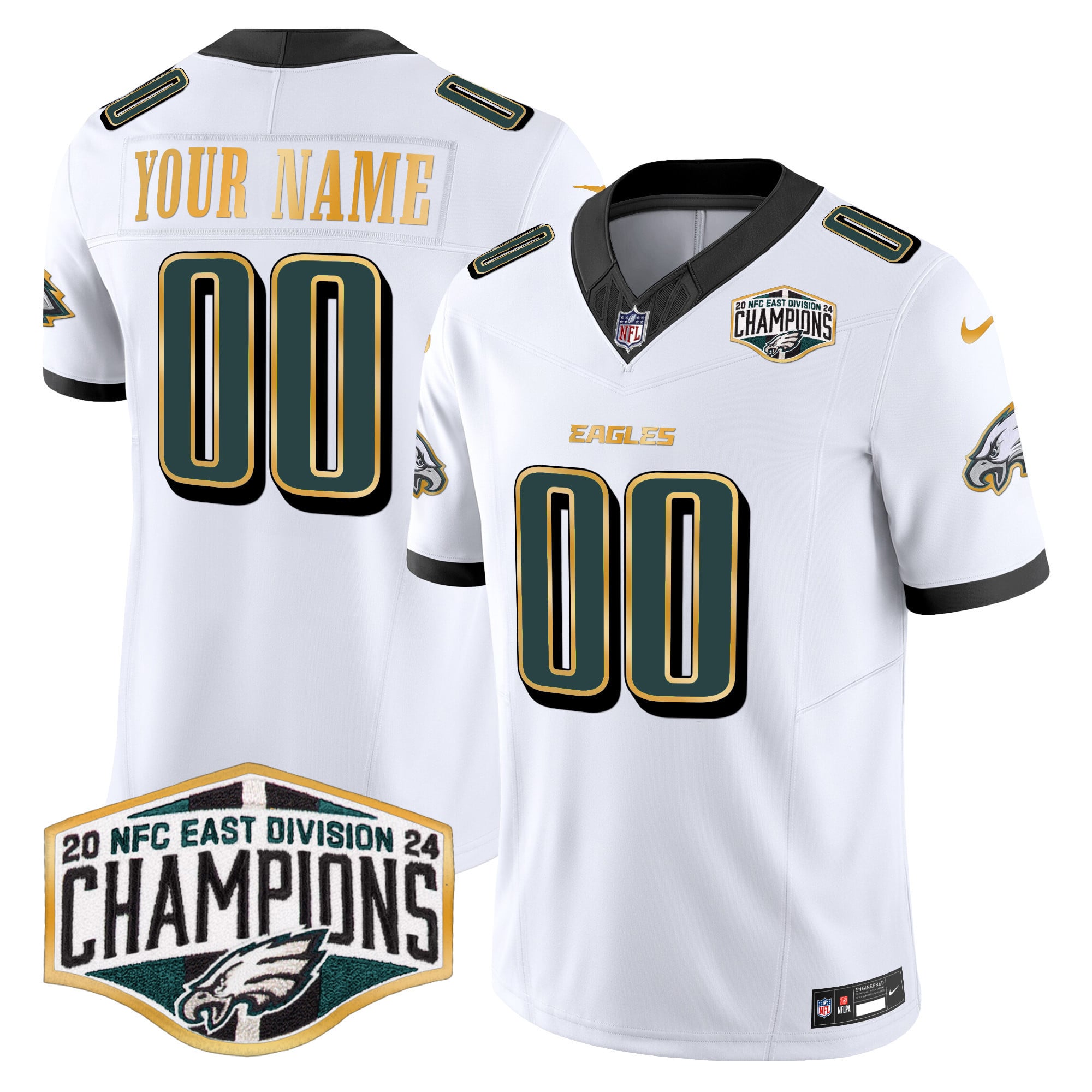 Alternative view of Eagles Teal Custom Jersey - Nike - Personalize Your Style