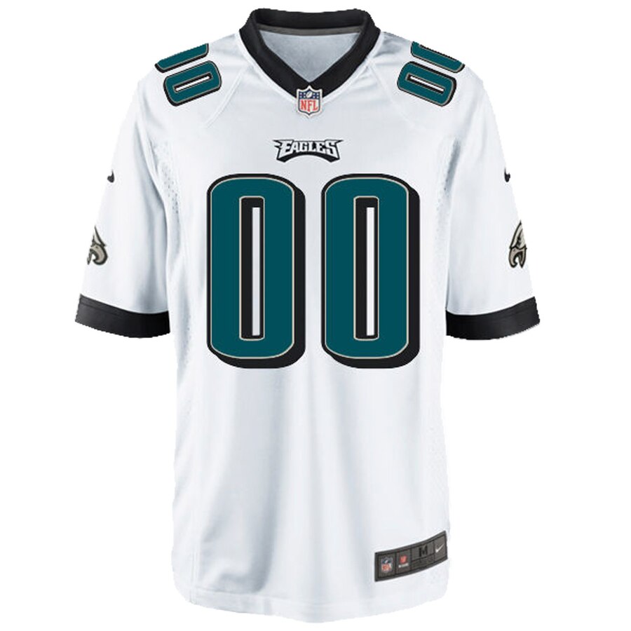 Alternative view of Eagles White Custom Jersey nike - Nike Eagles White Custom Jersey