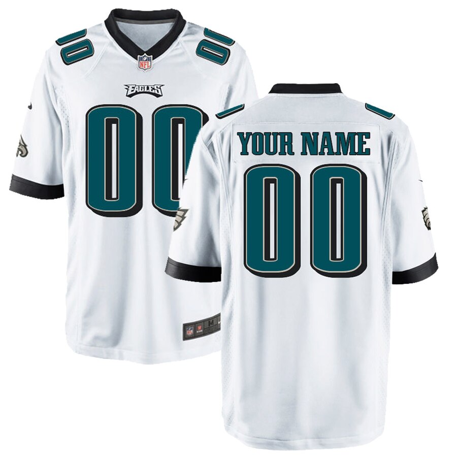 Eagles White Custom Jersey nike - Nike Eagles White Custom Jersey