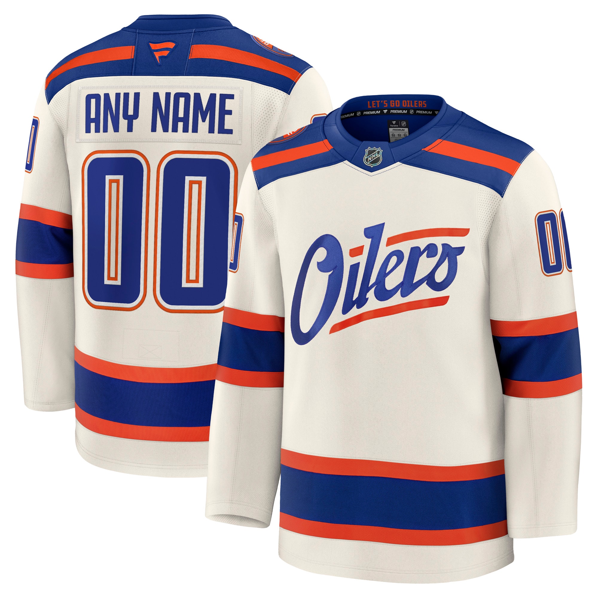 Edmonton Oilers Fanatics Alternate Premium Custom Jersey