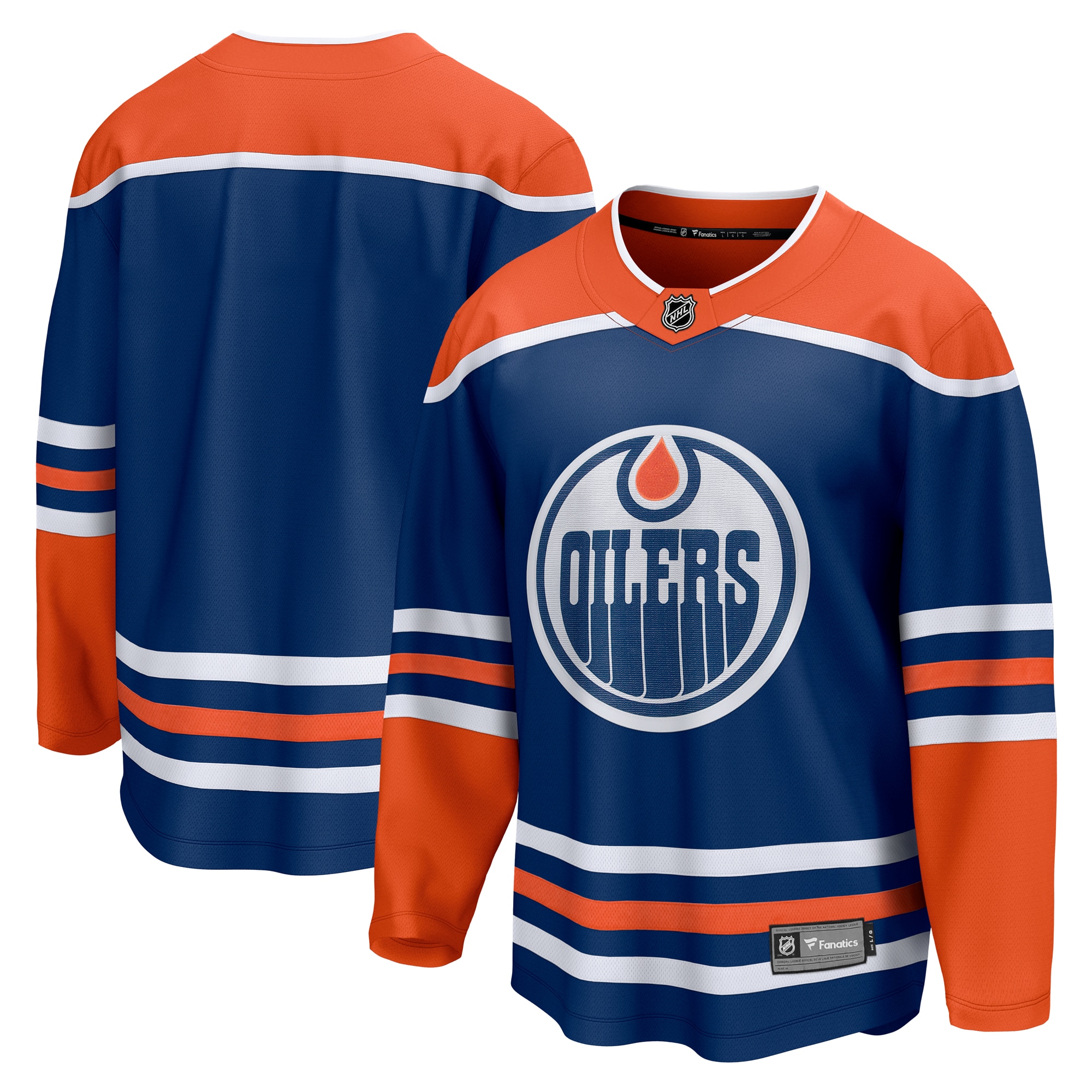 Edmonton Oilers Fanatics Home Breakaway Blank Jersey - Royal