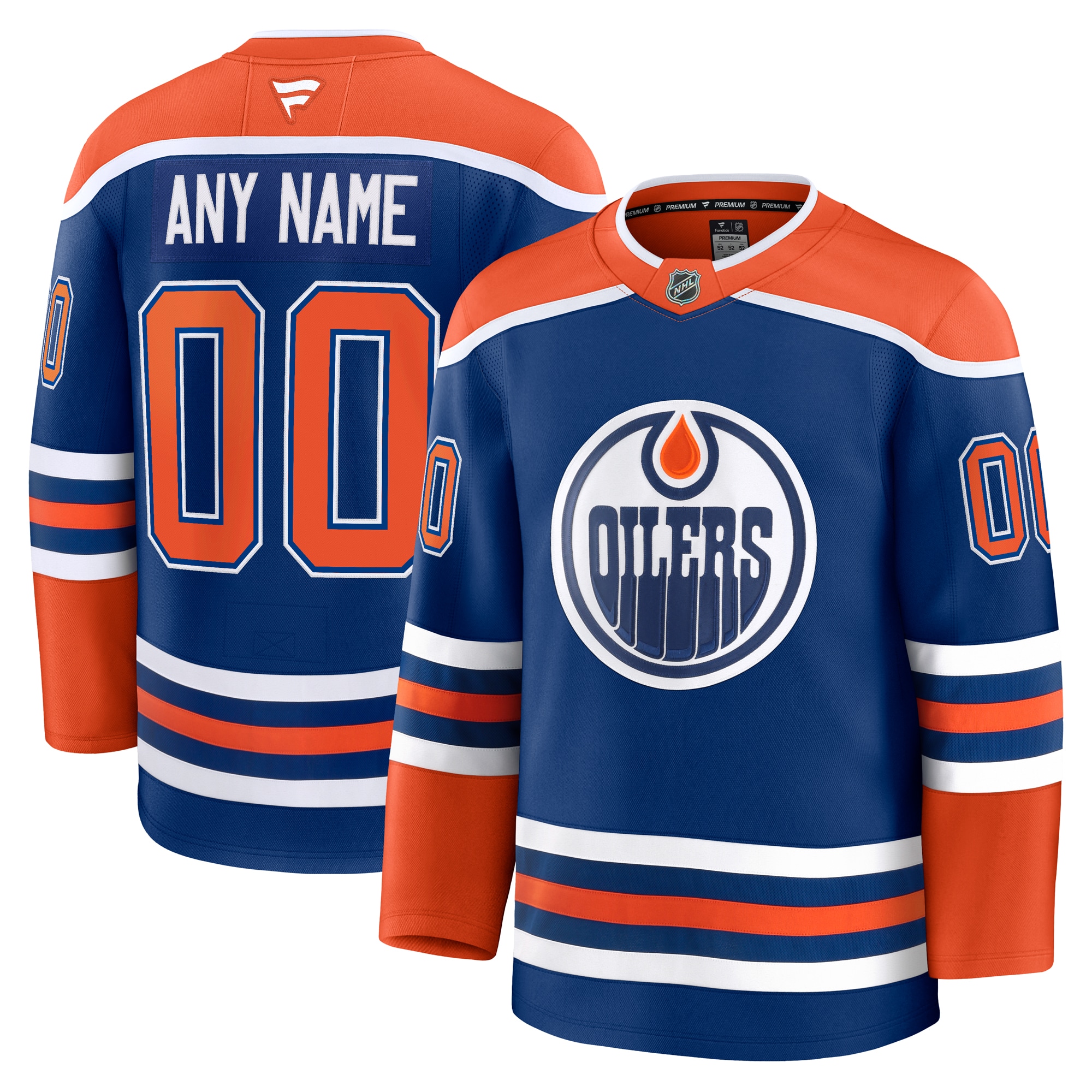 Edmonton Oilers Fanatics Home Premium Custom Jersey