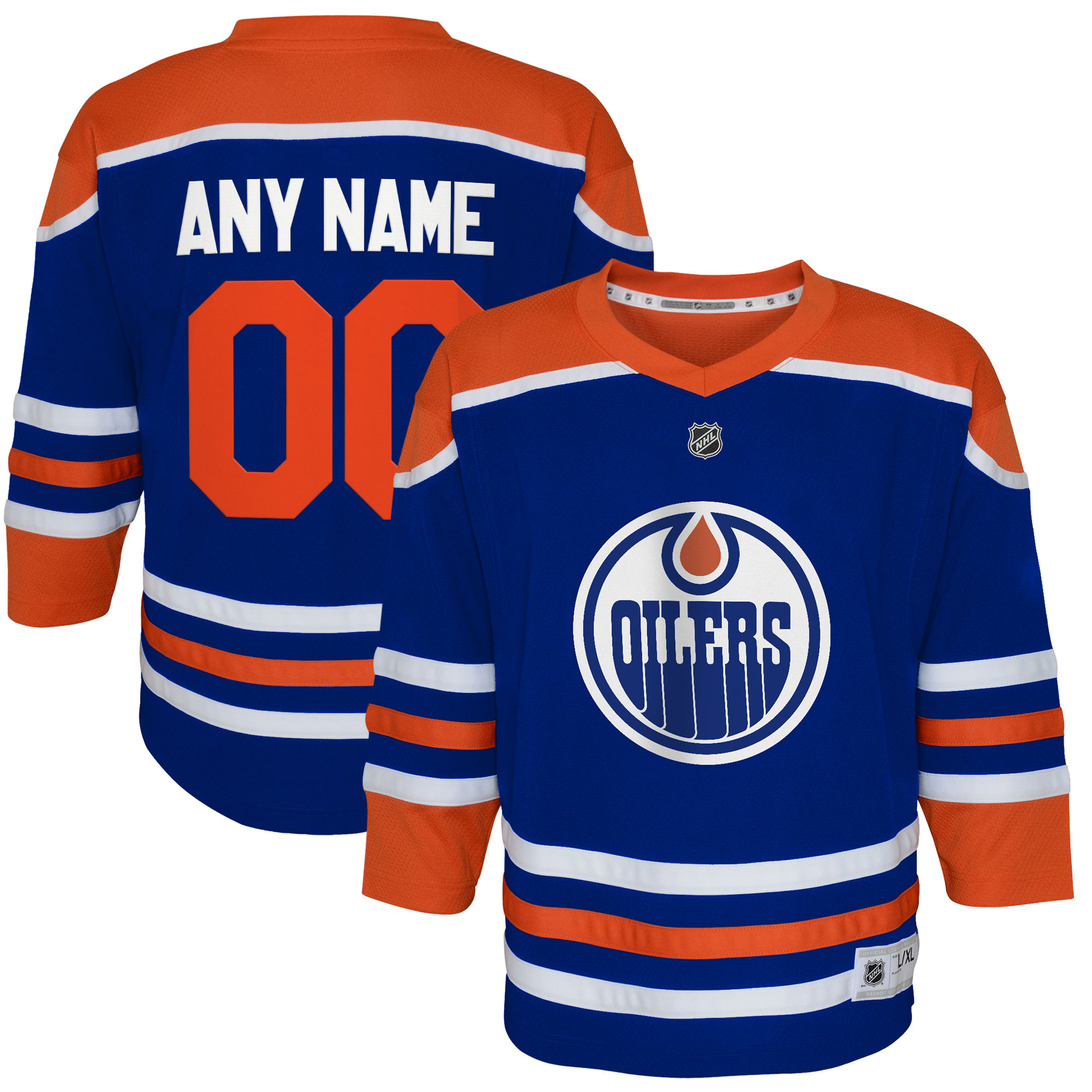 Edmonton Oilers Youth Home Custom Jersey - Royal