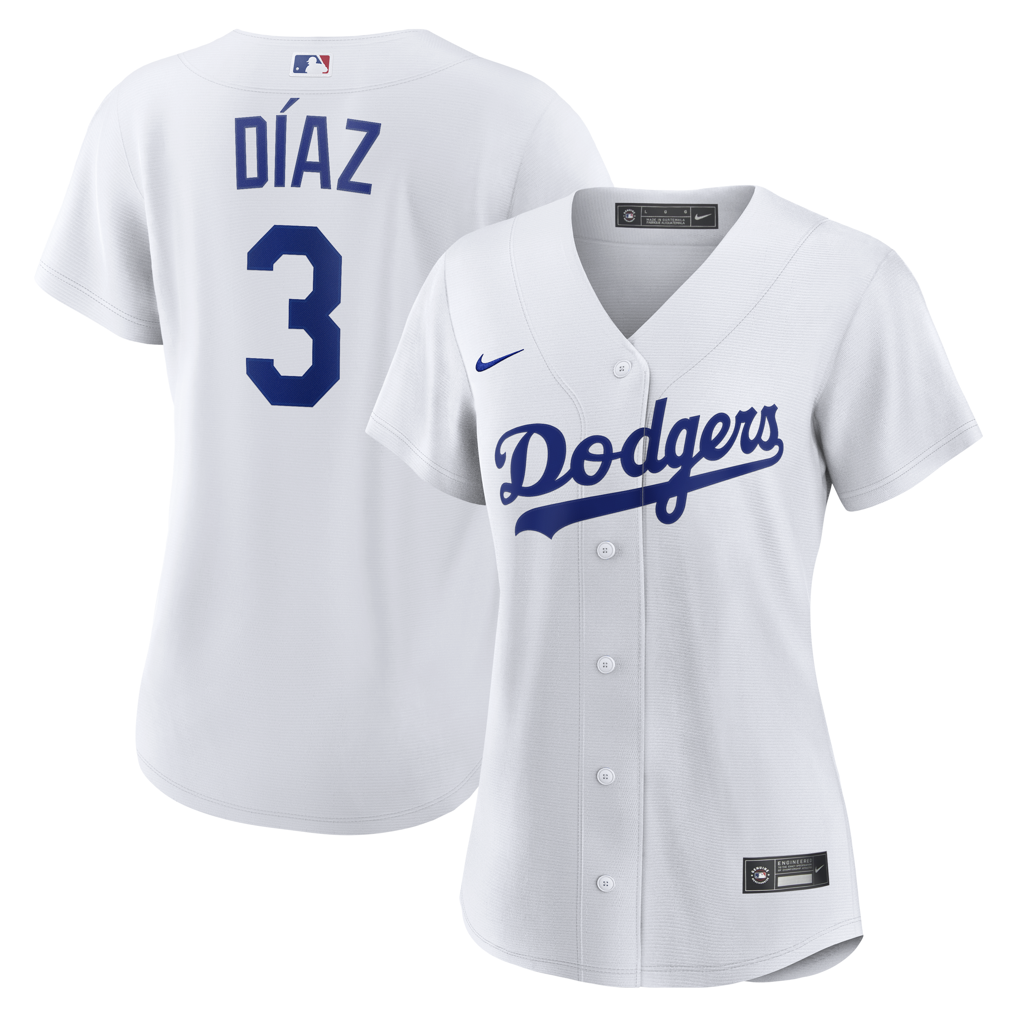 Edwin Díaz Los Angeles Dodgers Women's Home Jersey - White