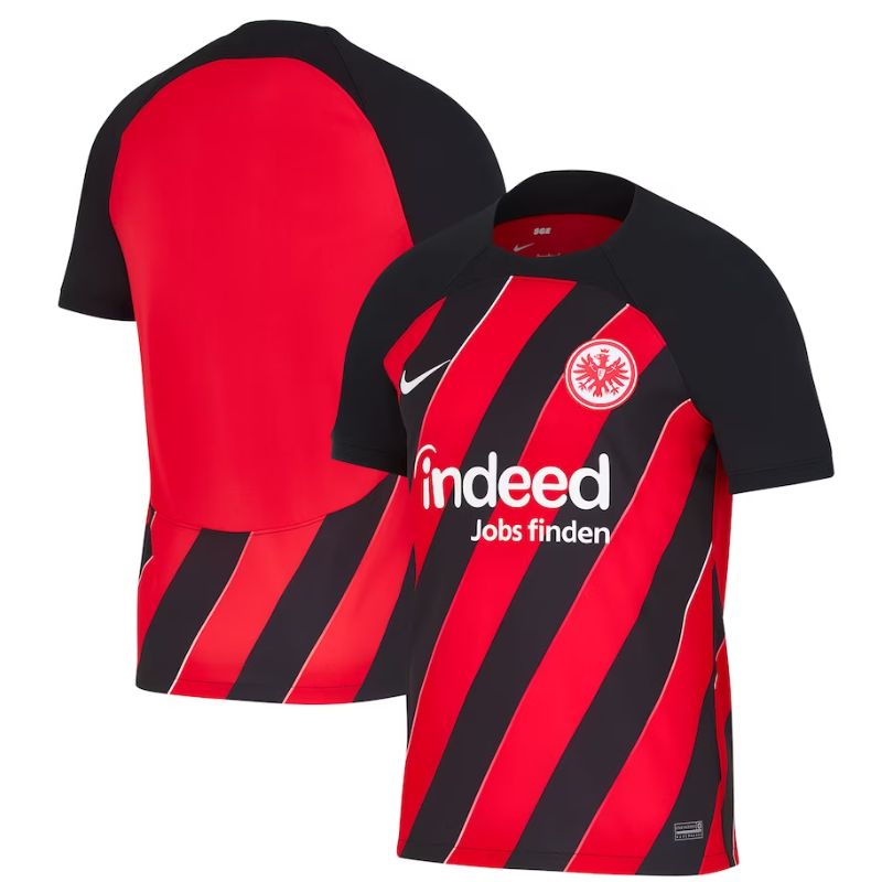 Eintracht Frankfurt Home Jersey - Nike - Red & Black Stripes
