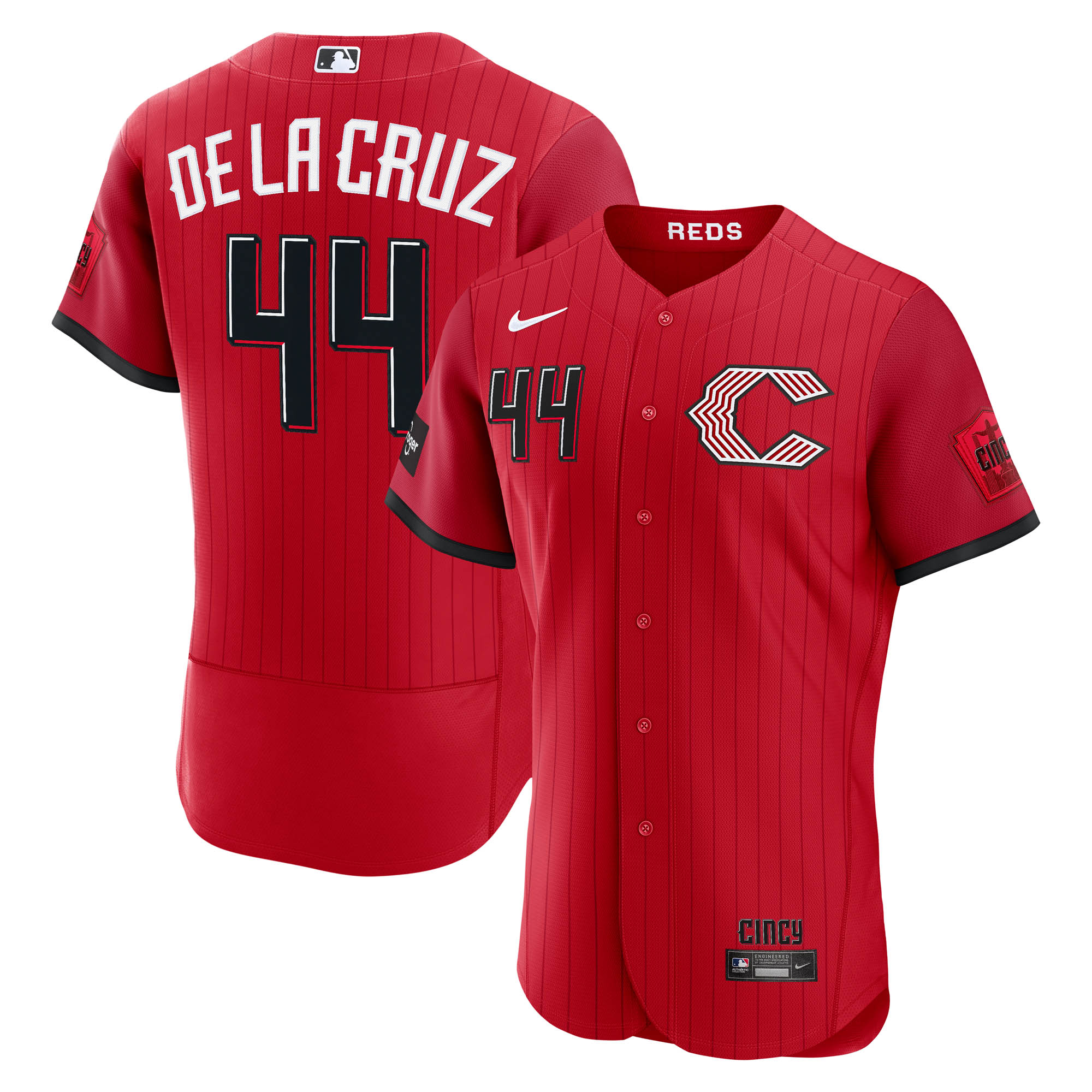 Elly De La Cruz Cincinnati Reds 2026 City Connect Sponsor Patch Jersey - Red