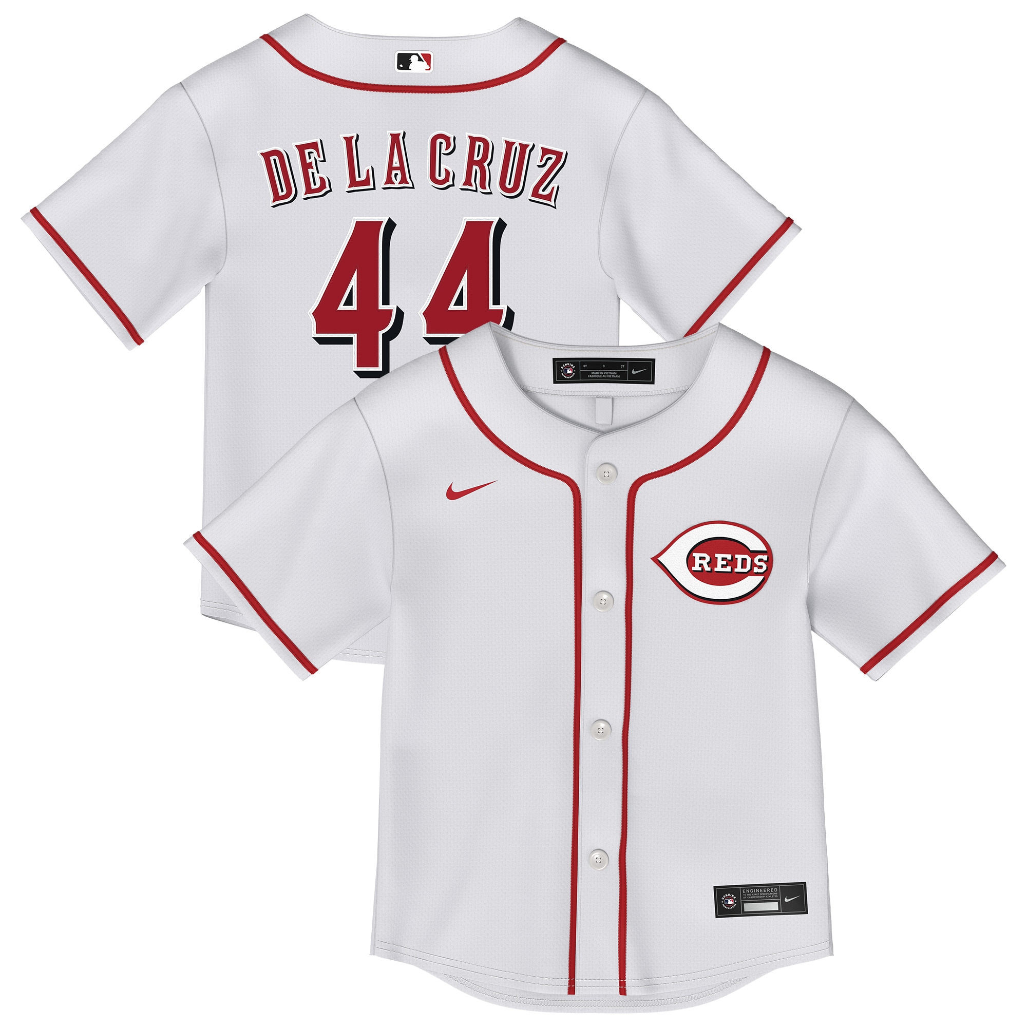 Elly De La Cruz Cincinnati Reds Toddler Home Player Jersey - White