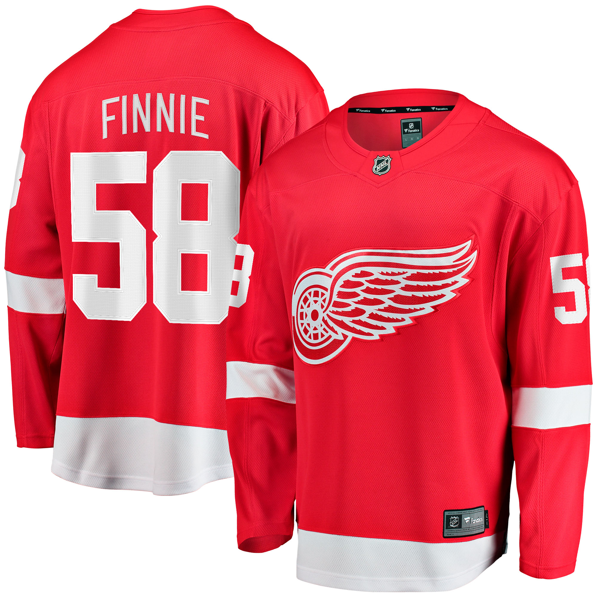 Emmitt Finnie Detroit Red Wings Fanatics Home Breakaway Jersey - Red