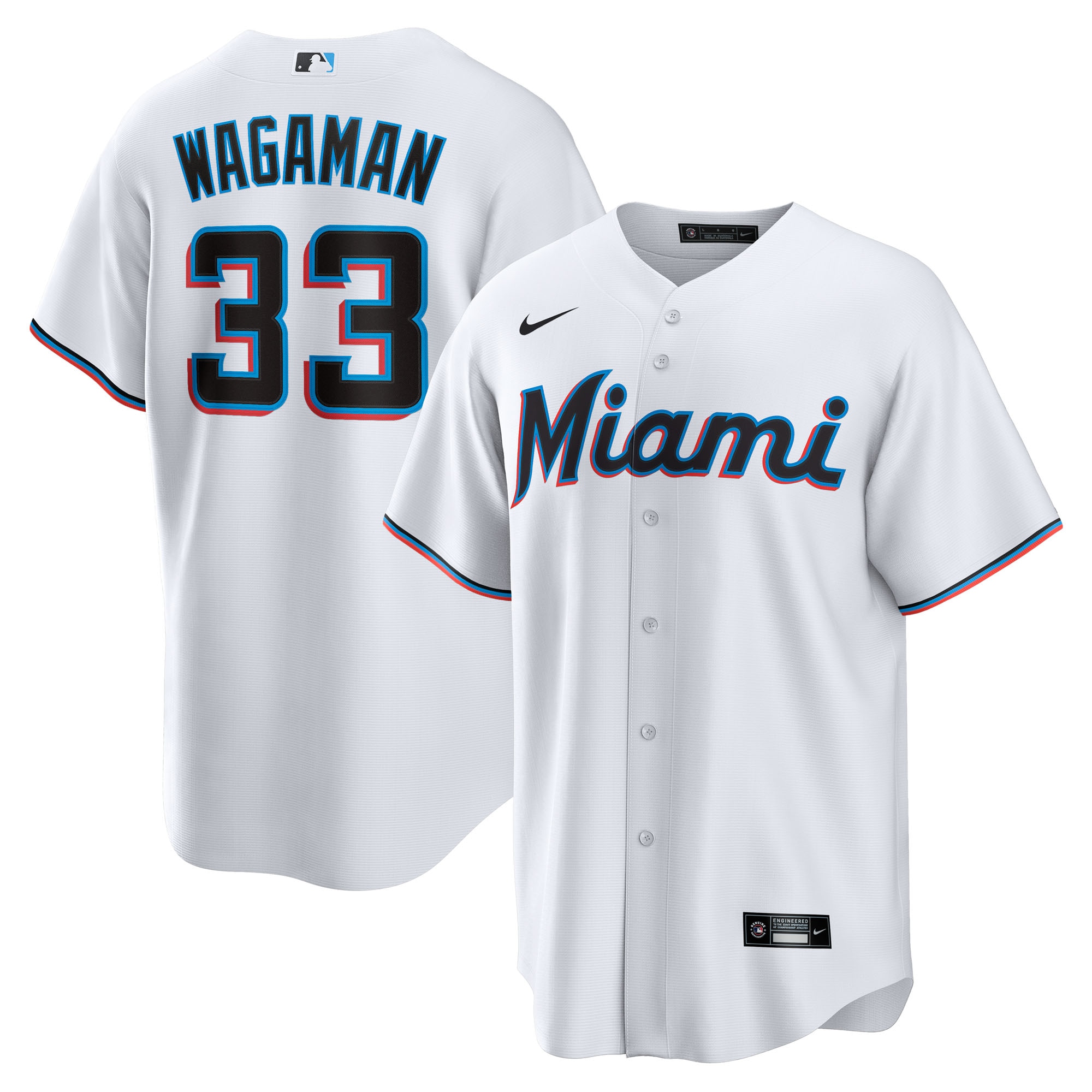 Eric Wagaman Miami Marlins Home Jersey - White