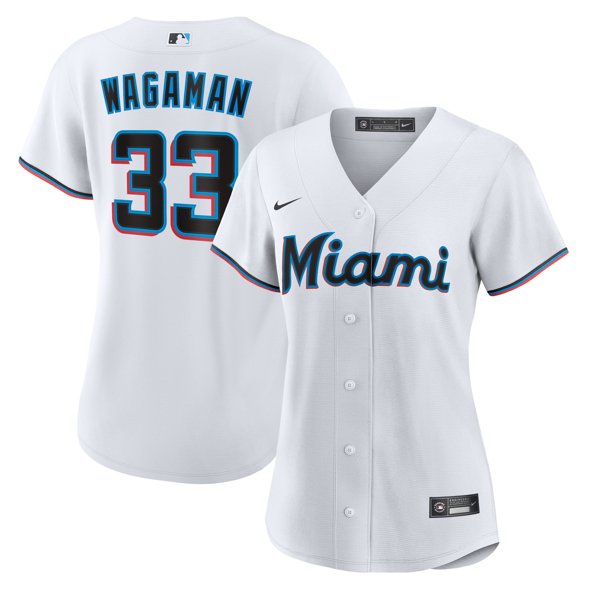 Eric Wagaman Miami Marlins Women's Home Jersey - White