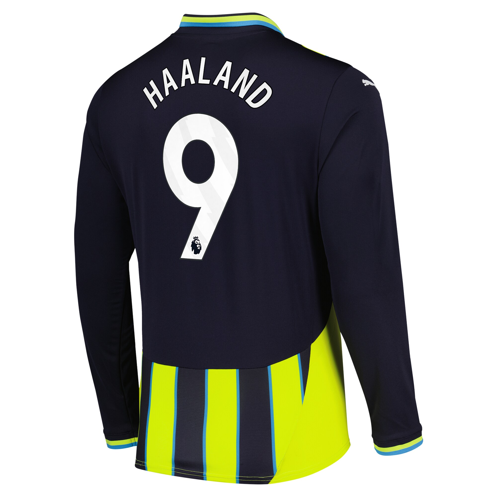 Erling Haaland Manchester City Puma 2024/25 Away Long Sleeve Player Jersey – Navy