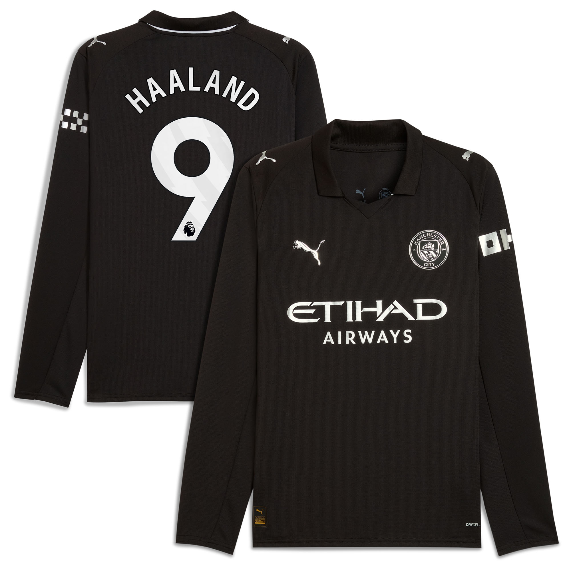 Erling Haaland Manchester City Puma 2025/26 Away Long Sleeve Player Jersey