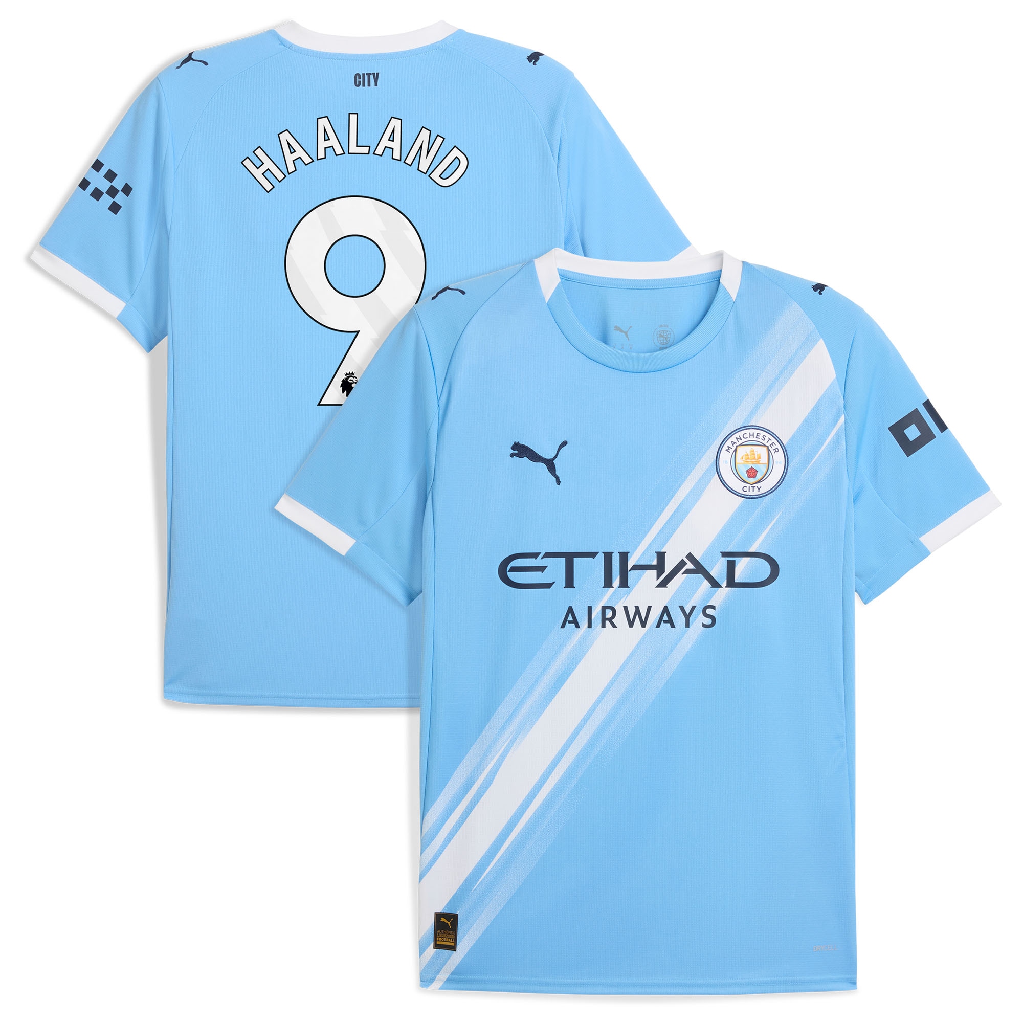 Erling Haaland Manchester City Puma 2025/26 Home Player Jersey - Sky Blue