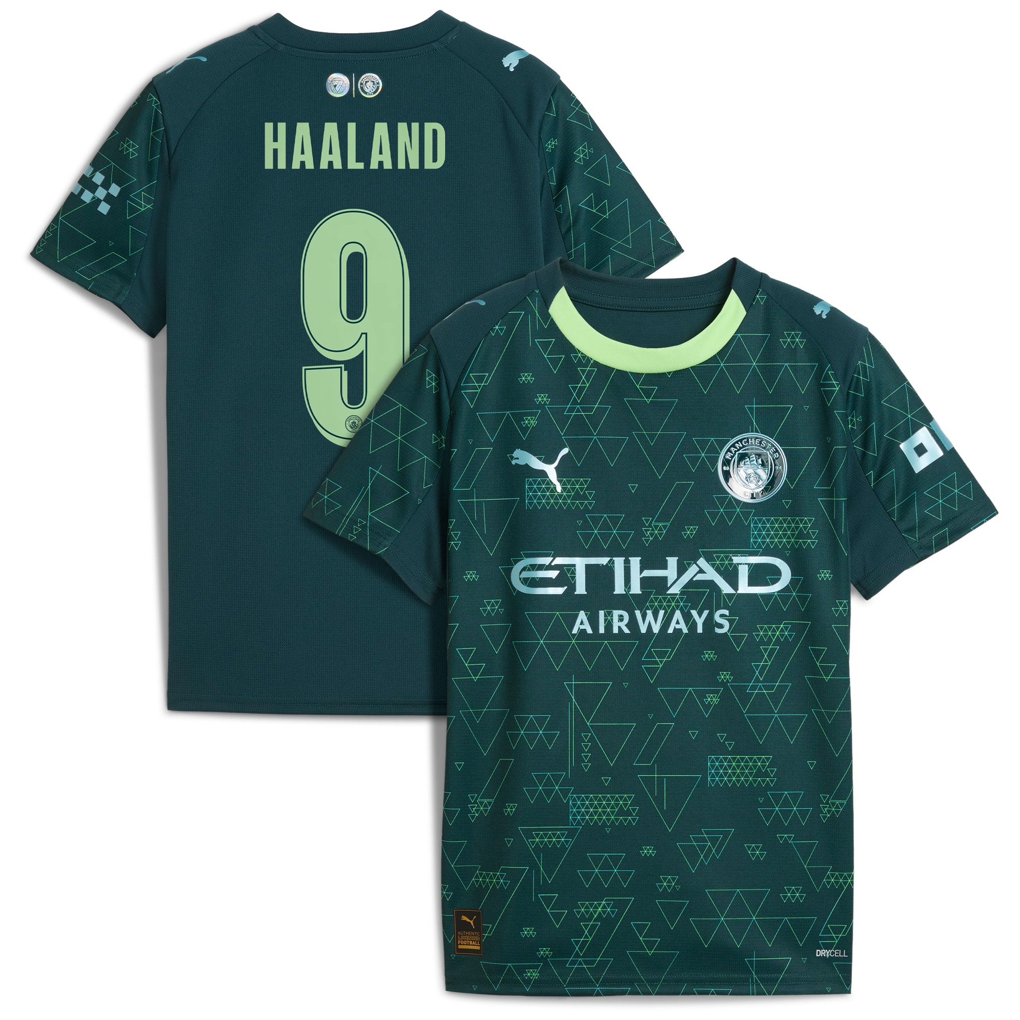 Erling Haaland Manchester City Puma x EA SPORTS FC Youth 2025/26 Fourth Jersey - Green