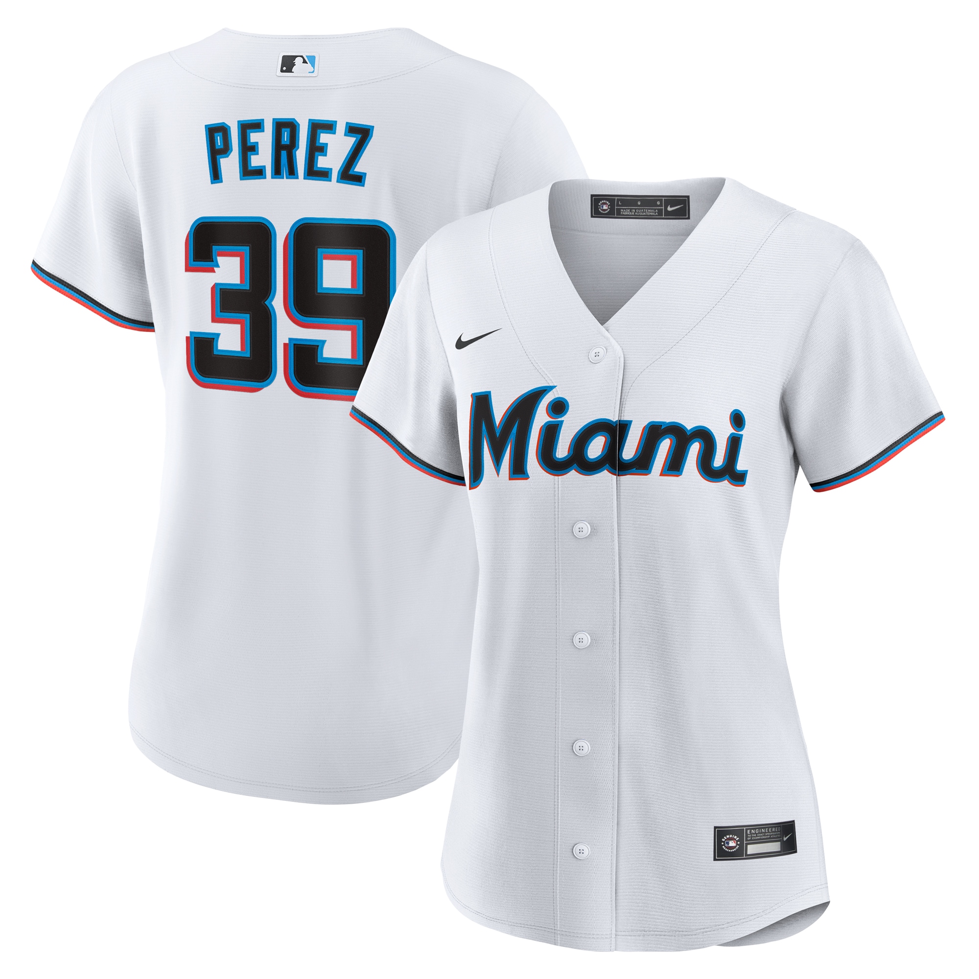 Eury Perez Miami Marlins Women's Home Jersey - White