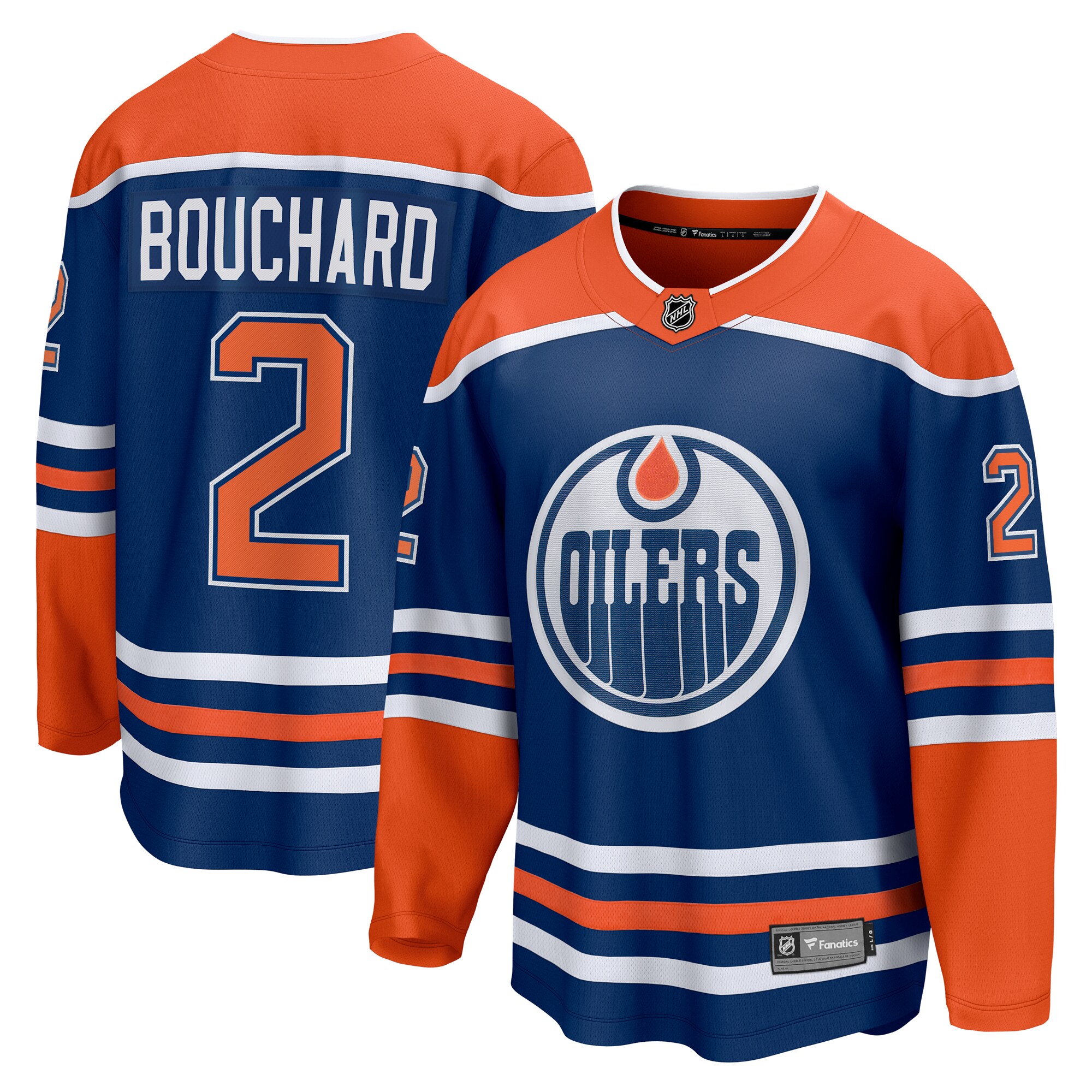Evan Bouchard Edmonton Oilers Fanatics Home Breakaway Player Jersey - Royal