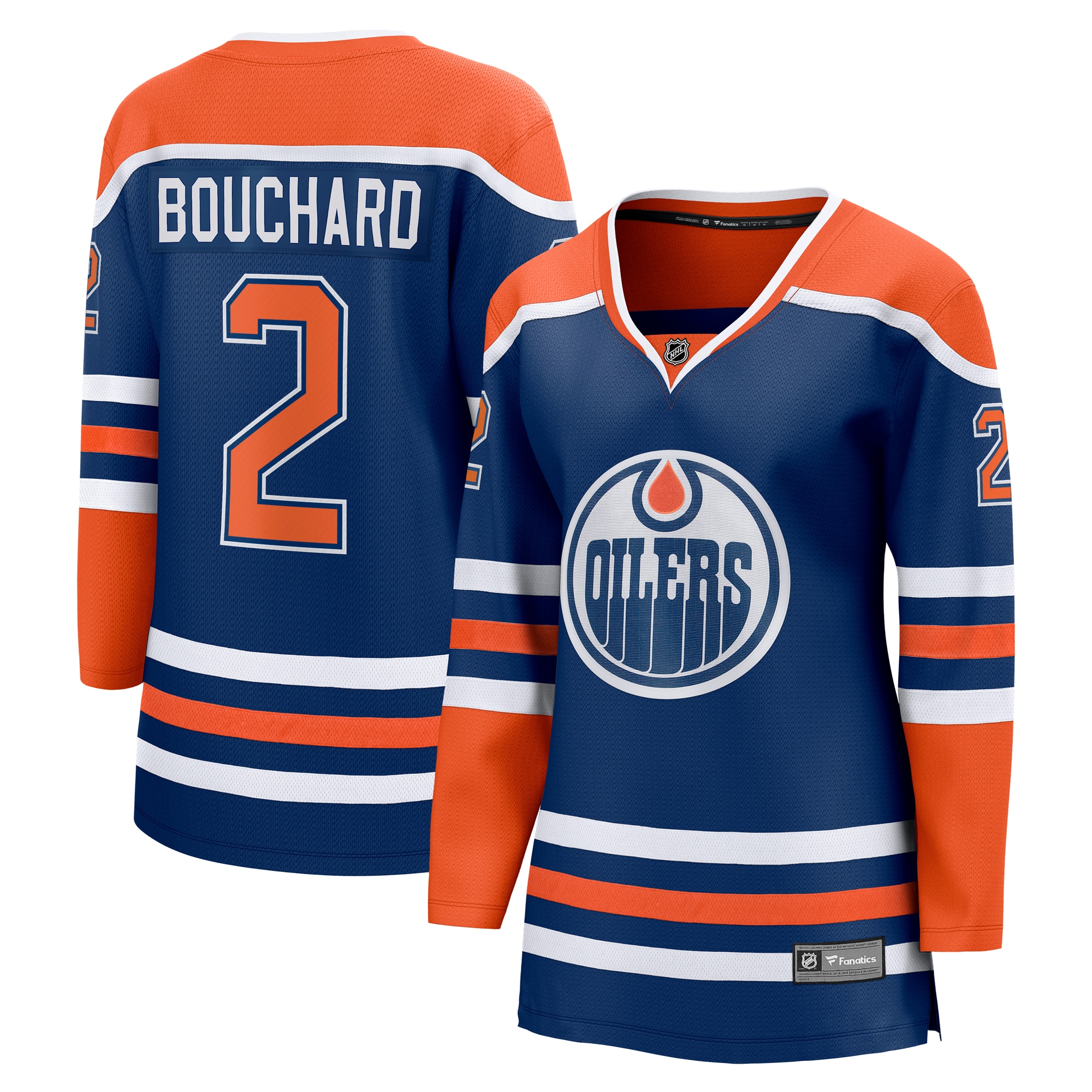 Evan Bouchard Edmonton Oilers Fanatics Women's Home Breakaway Player Jersey - Royal