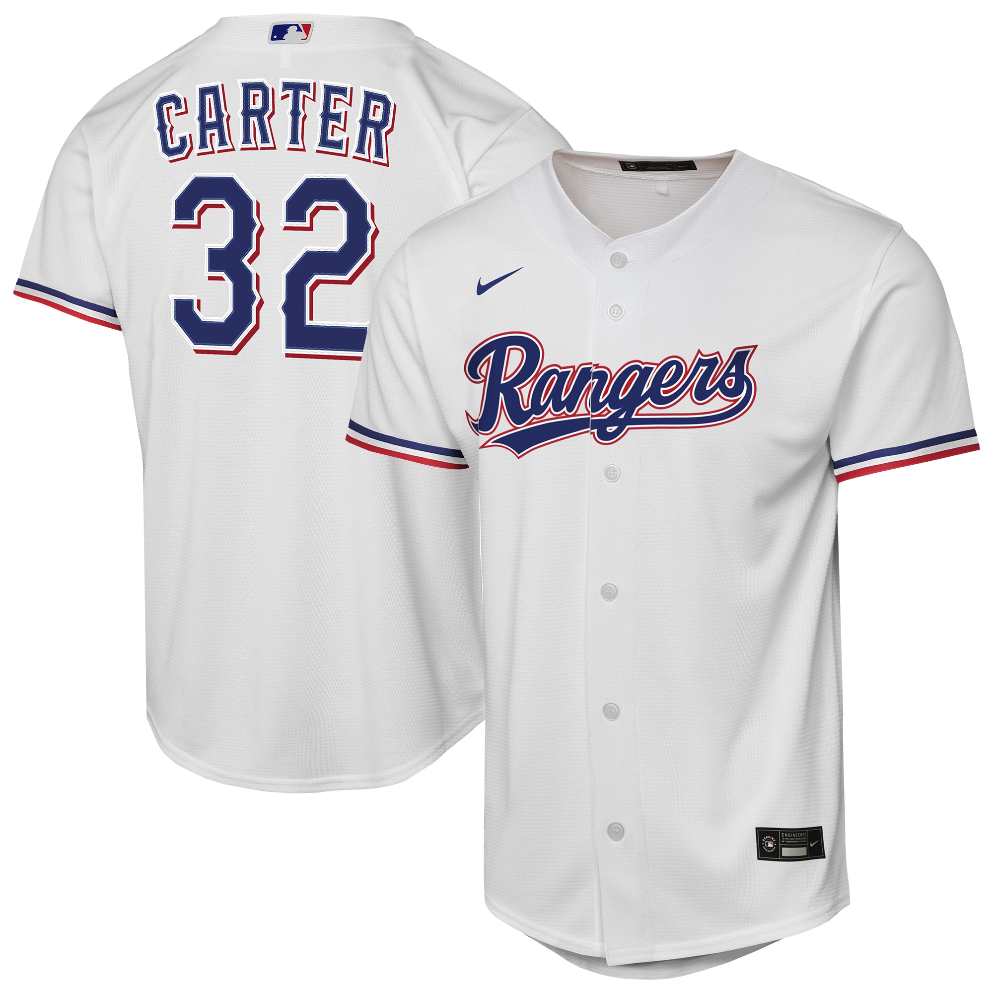 Evan Carter Texas Rangers Youth Home Player Jersey - White