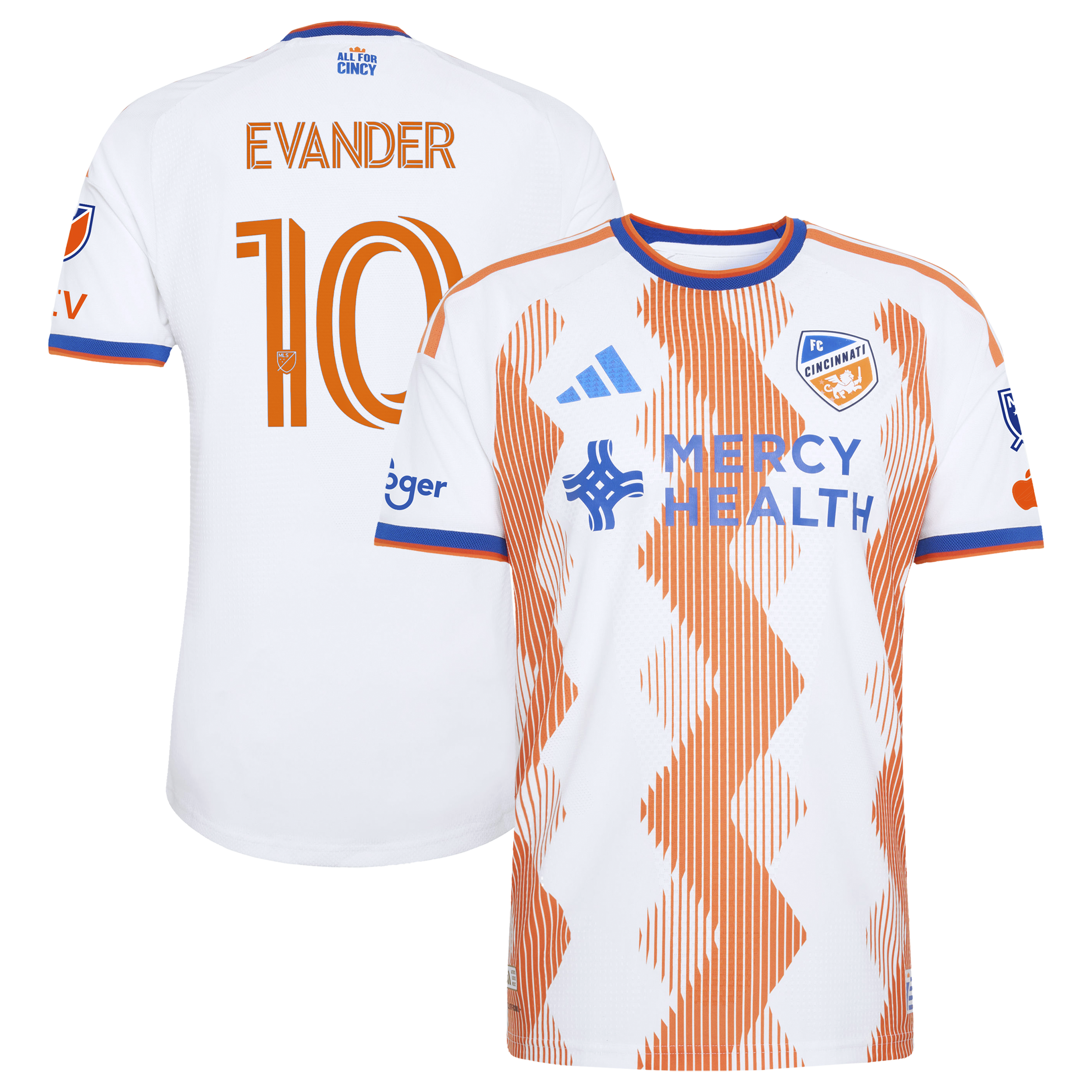 Evander da Silva Ferreira FC Cincinnati 2026 The Seven Hills Kit On-Field Patch Jersey - White