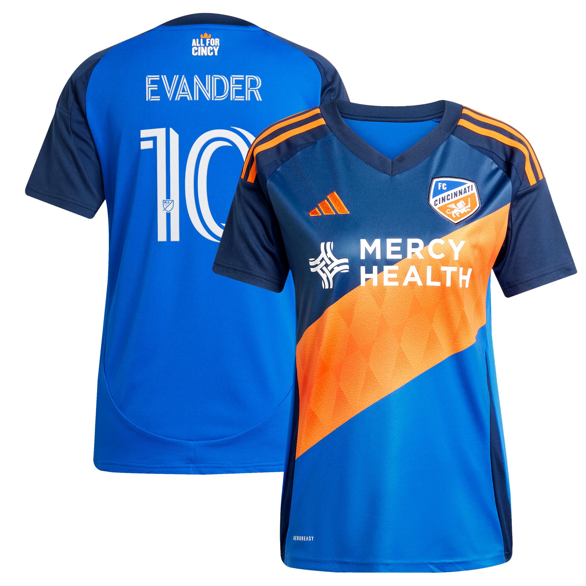 Evander da Silva Ferreira FC Cincinnati Women's 2025 Orange and Blue Legacy Kit Jersey - Blue