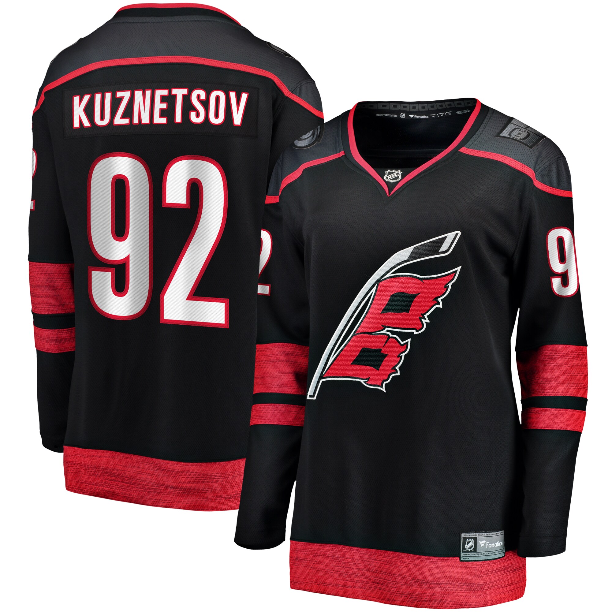 Evgeny Kuznetsov Carolina Hurricanes Fanatics Women's Home Breakaway Jersey - Black
