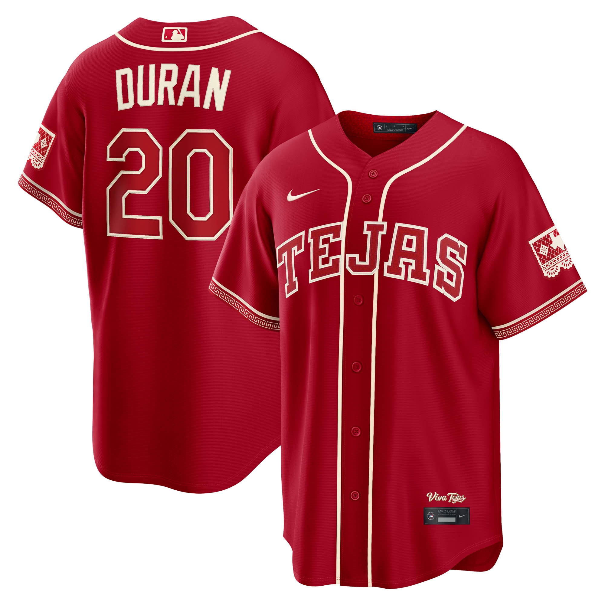 Ezequiel Duran Texas Rangers 2026 City Connect Stadium Jersey - Red